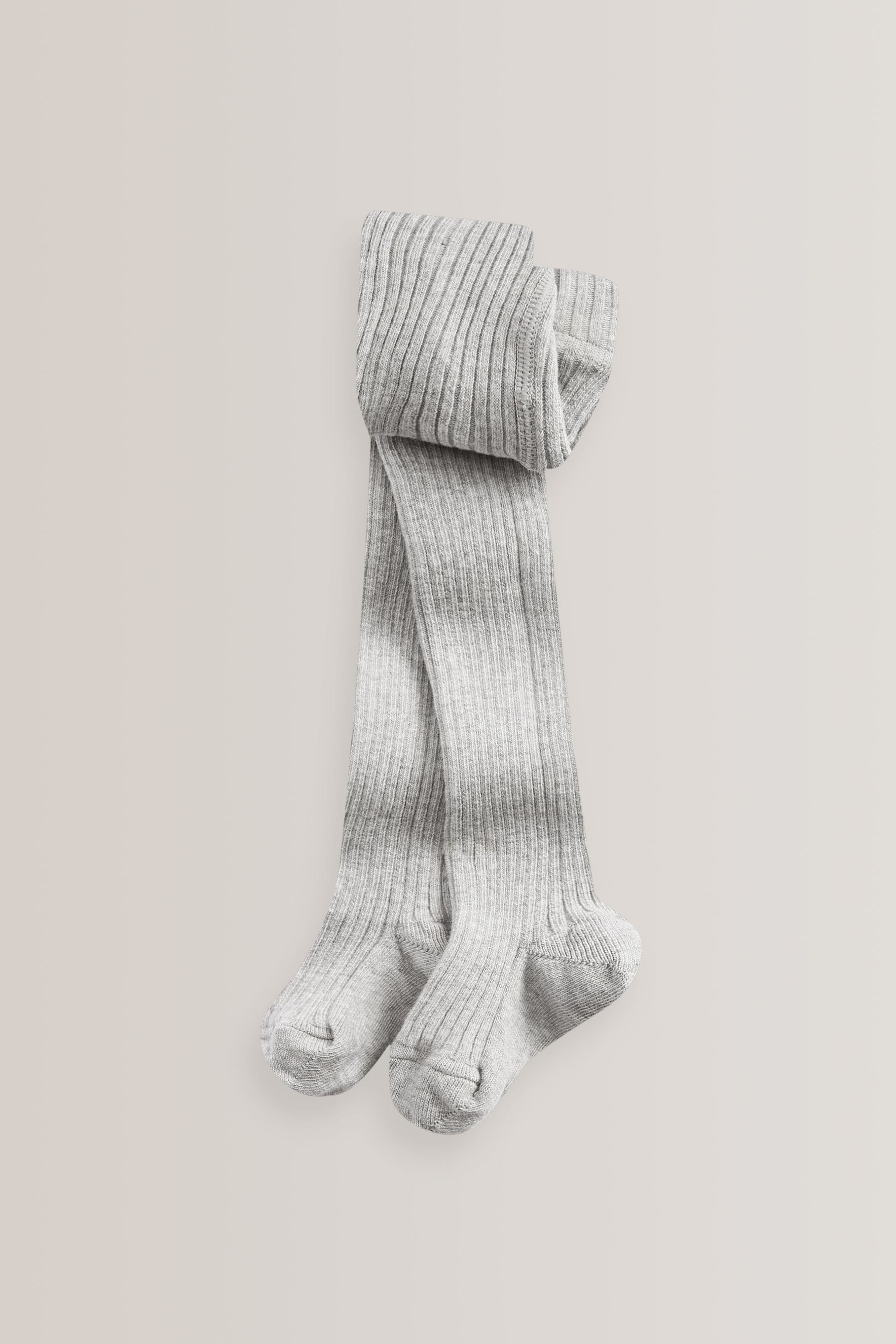 Buy Grey Cotton Rich Rib Tights from Next Luxembourg