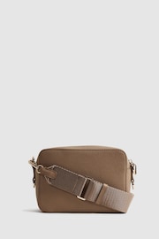 Reiss Taupe Cleo Leather Crossbody Camera Bag - Image 4 of 7