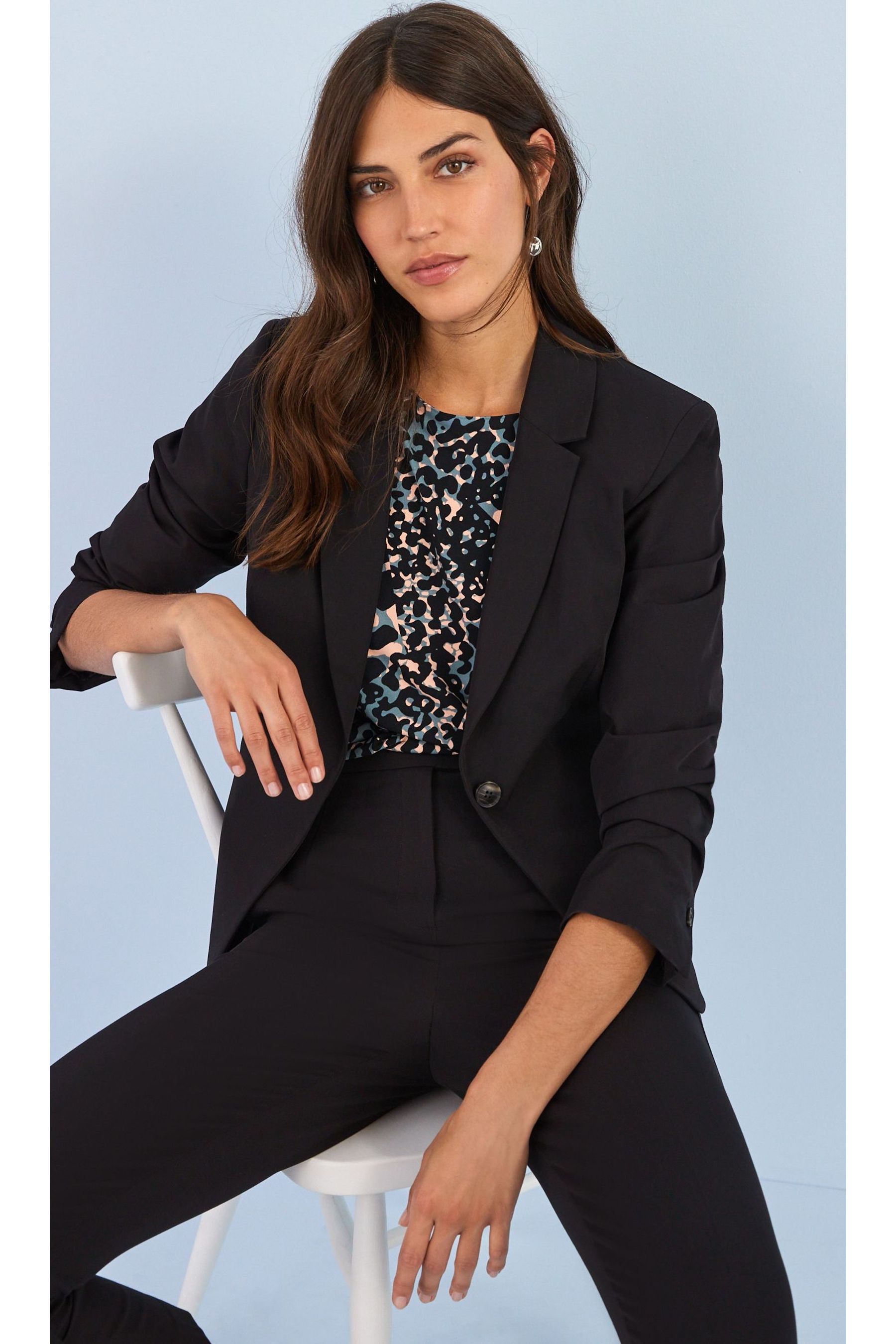Long slim fit blazer cheap