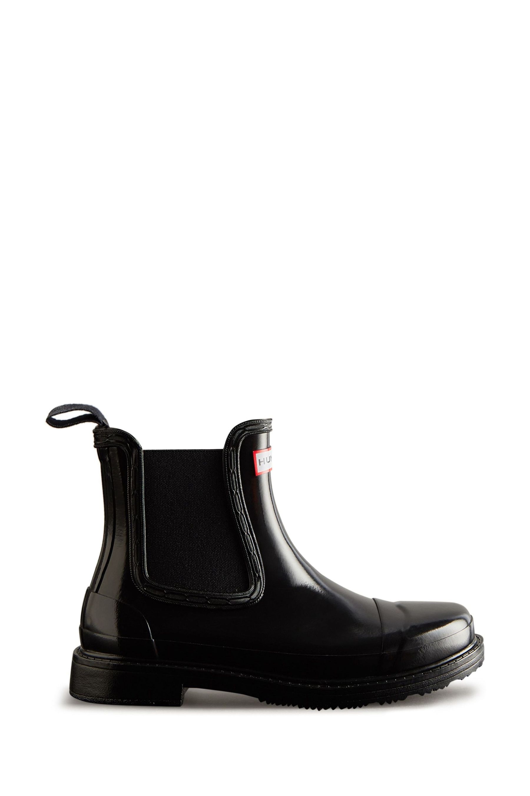Buy Hunter Womens Commando Gloss Chelsea Black Wellies from the Next UK online shop