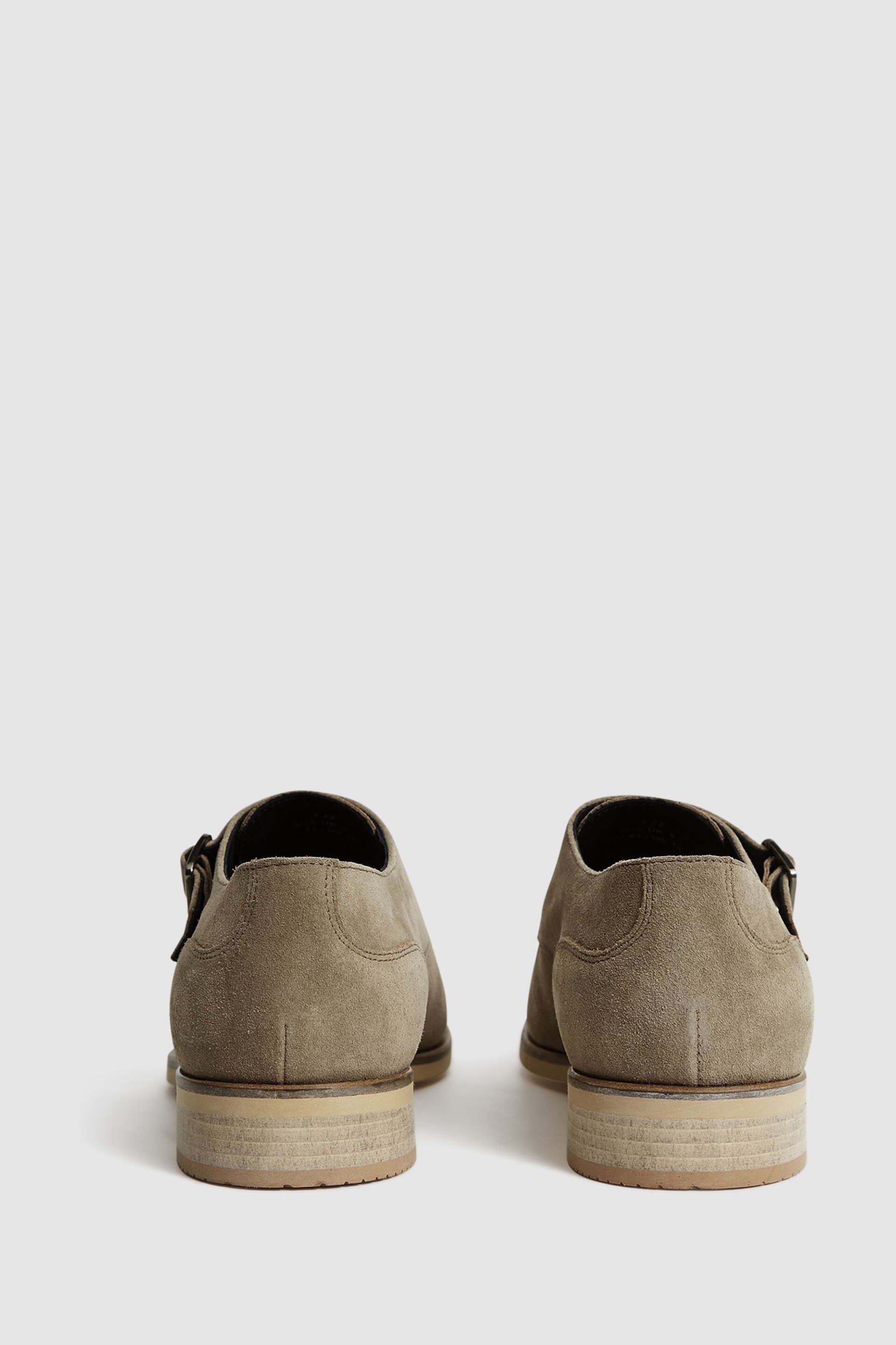 Reiss Stone Rivington Suede Monk Strap Shoes - Image 7 of 7