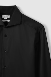 Reiss Black Storm Slim Fit Two-Fold Cotton Shirt - Image 5 of 6