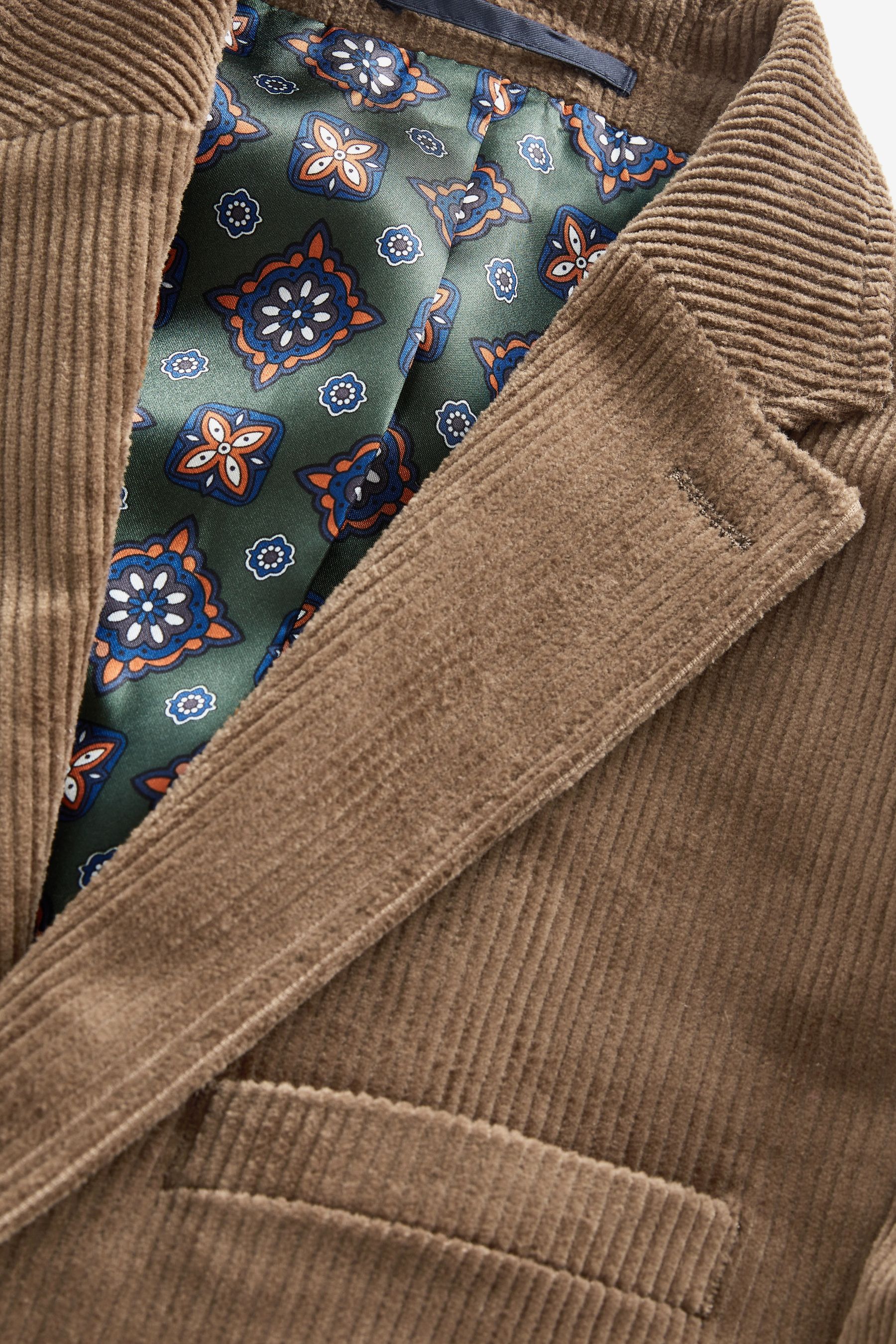 Buy Brown Slim Fit Corduroy Formal Jacket from Next Luxembourg
