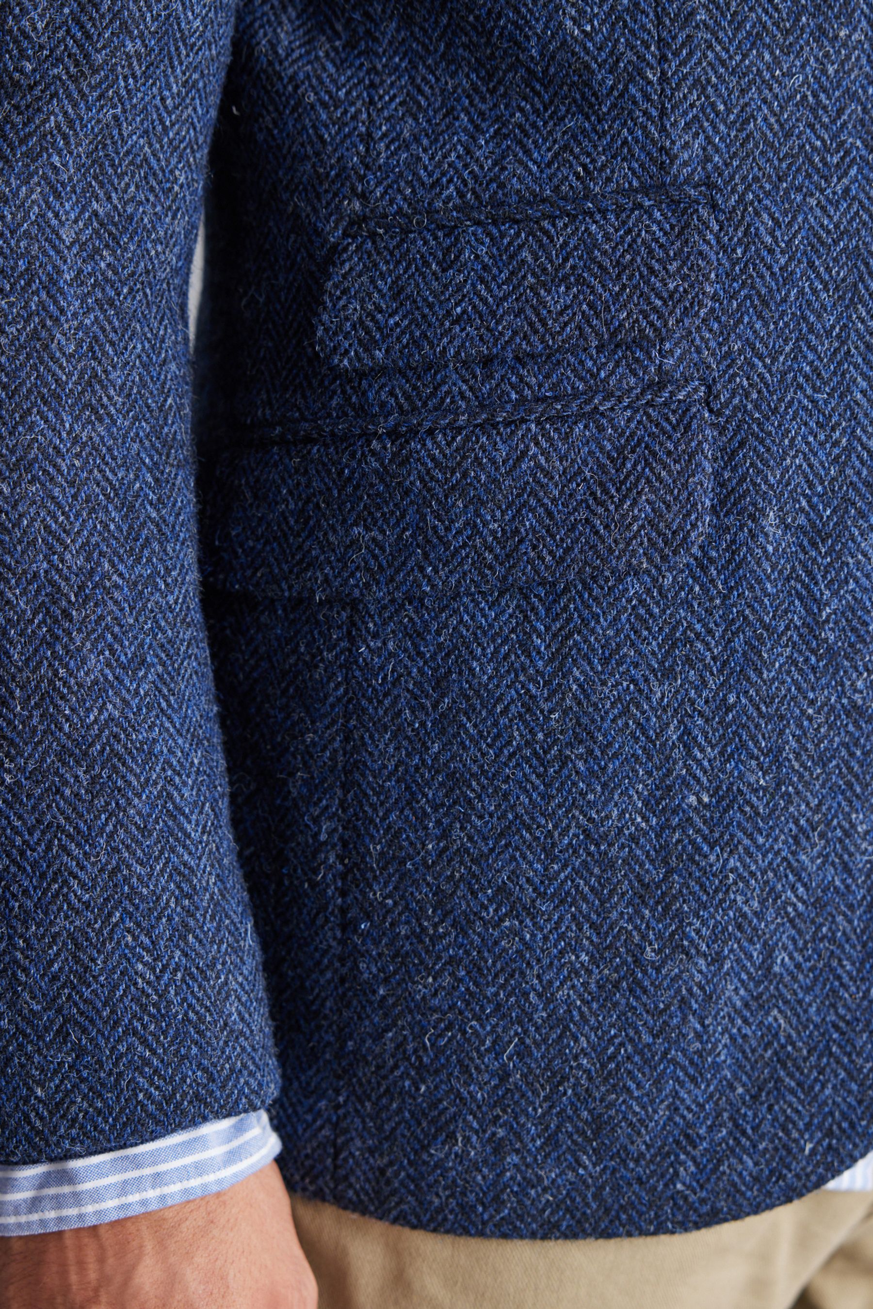 Buy Blue Signature Harris Tweed British Wool Blazer from the Next UK online shop
