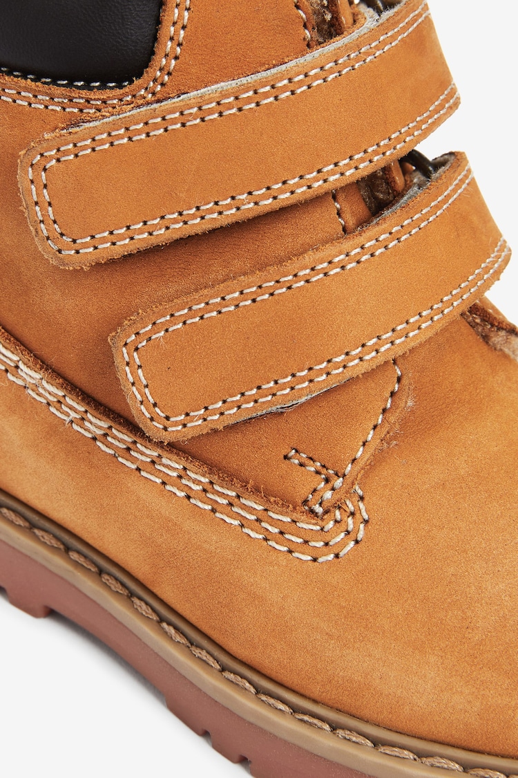 Honey Tan Wide Fit (G) Leather Thermal Thinsulate™ Lined Touch Fastening Work Boots - Image 5 of 5