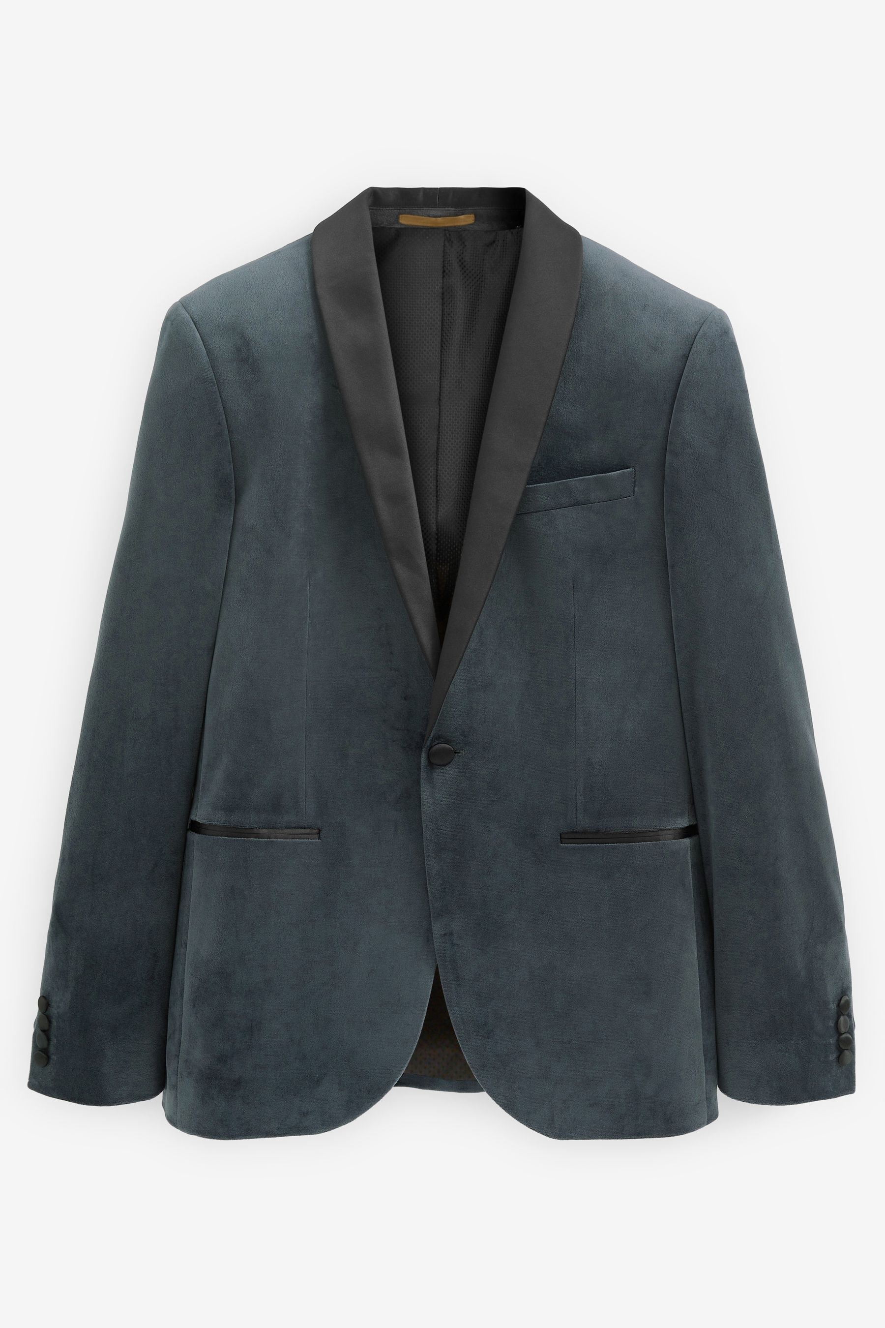 Buy Grey Slim Fit Velvet Blazer from the Next UK online shop