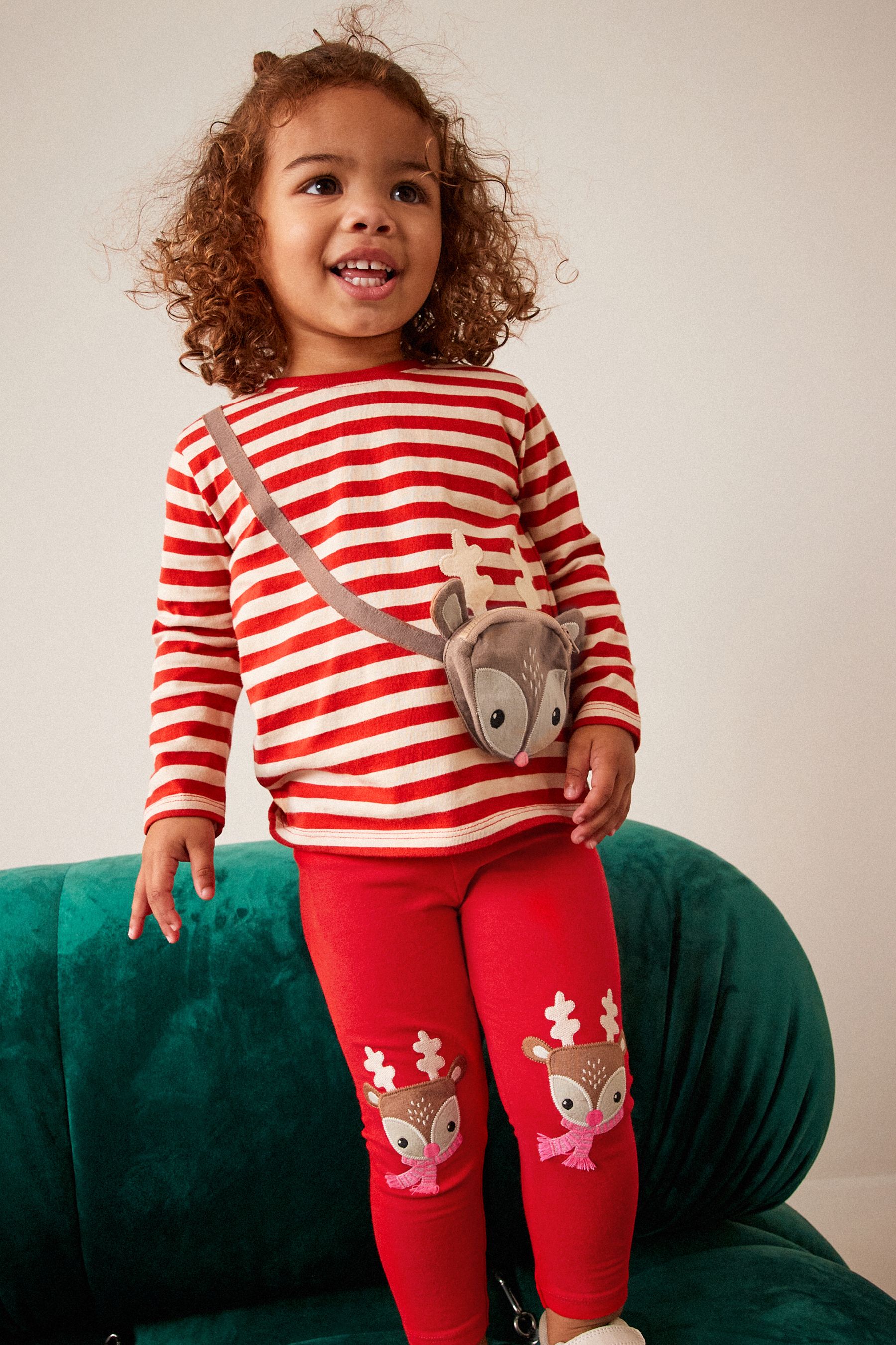 Acheter Rouge Ensemble haut et legging de Noel 3 mois 7 ans from Next Luxembourg