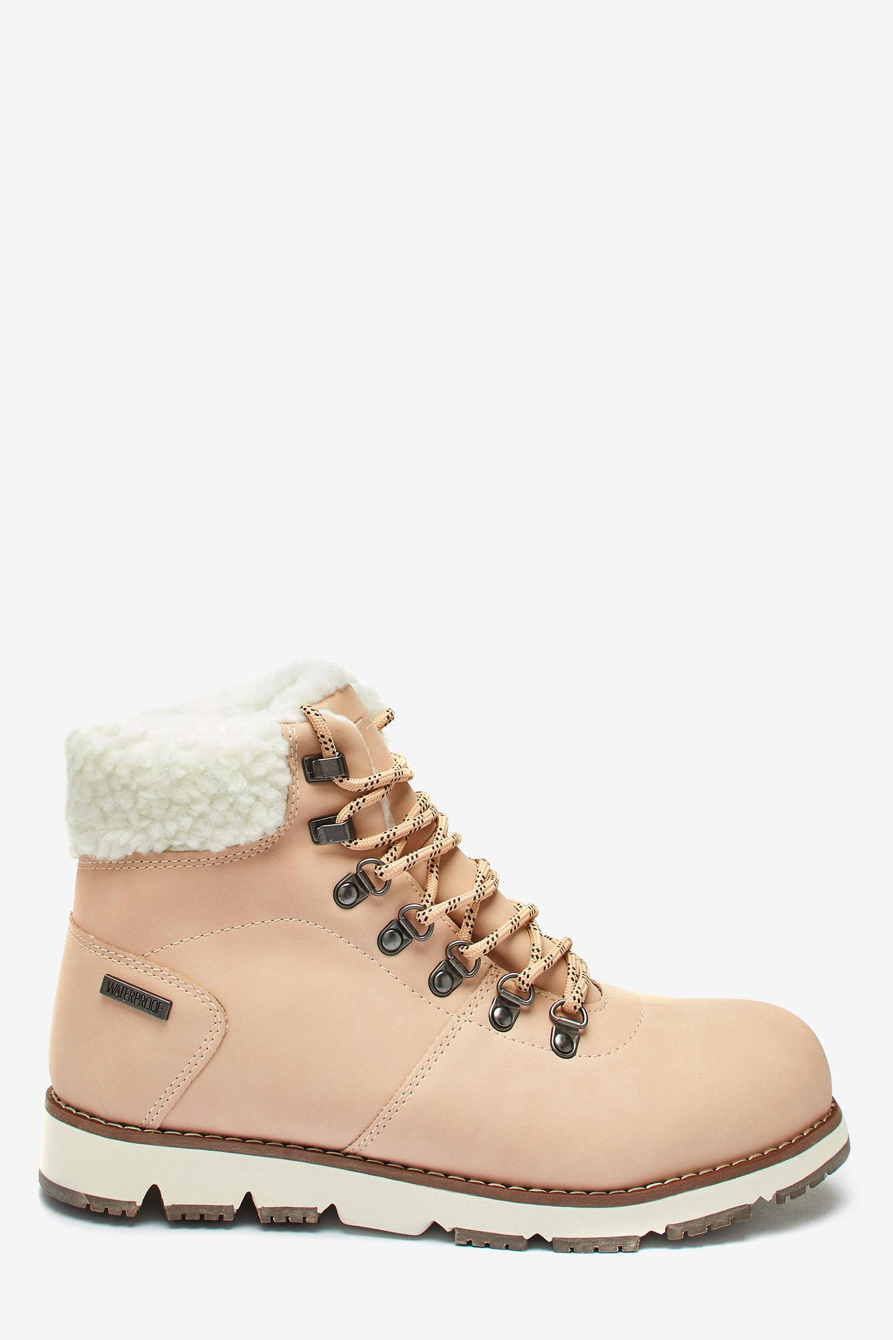 Buy Animal Womens Yellow Beige Sherpa Lined Boots from Next Lithuania