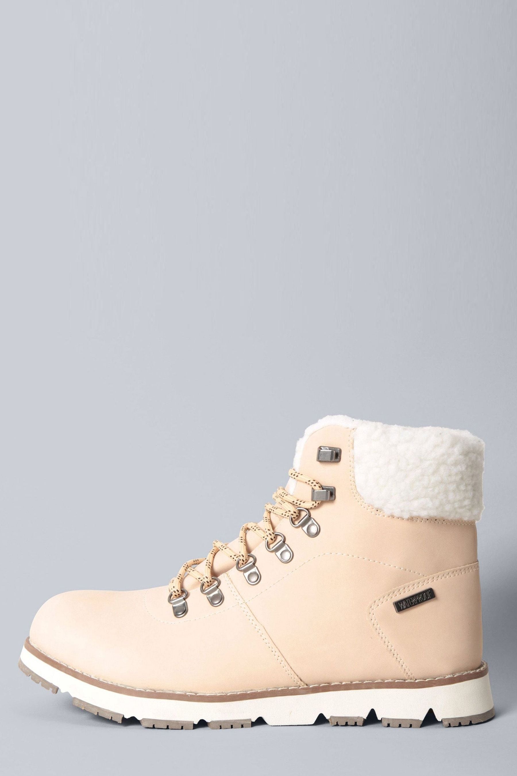 Buy Animal Womens Yellow Beige Sherpa Lined Boots from Next Lithuania