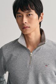 GANT Black Original Half Zip Sweatshirt - Image 4 of 6