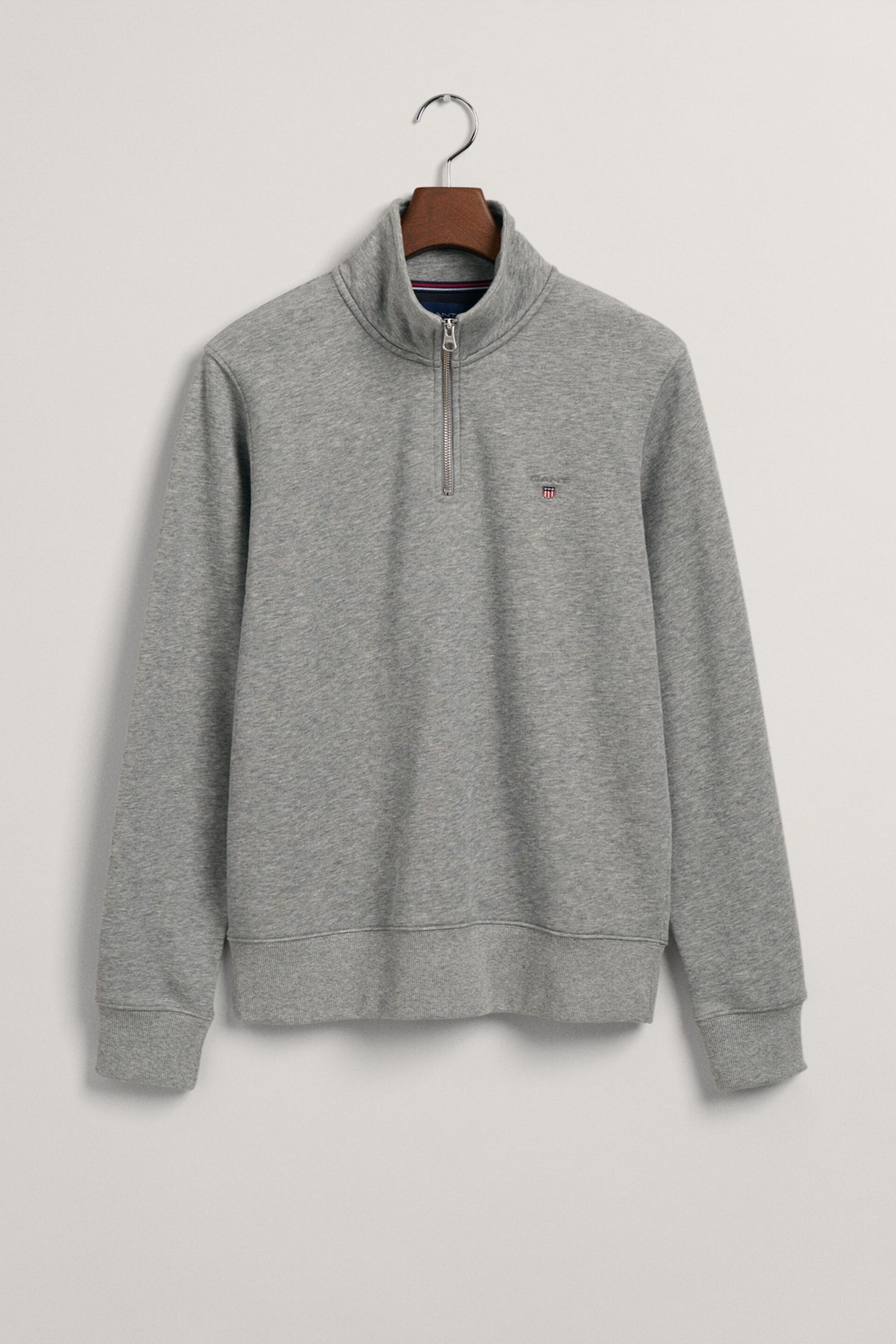 GANT Black Original Half Zip Sweatshirt - Image 5 of 6