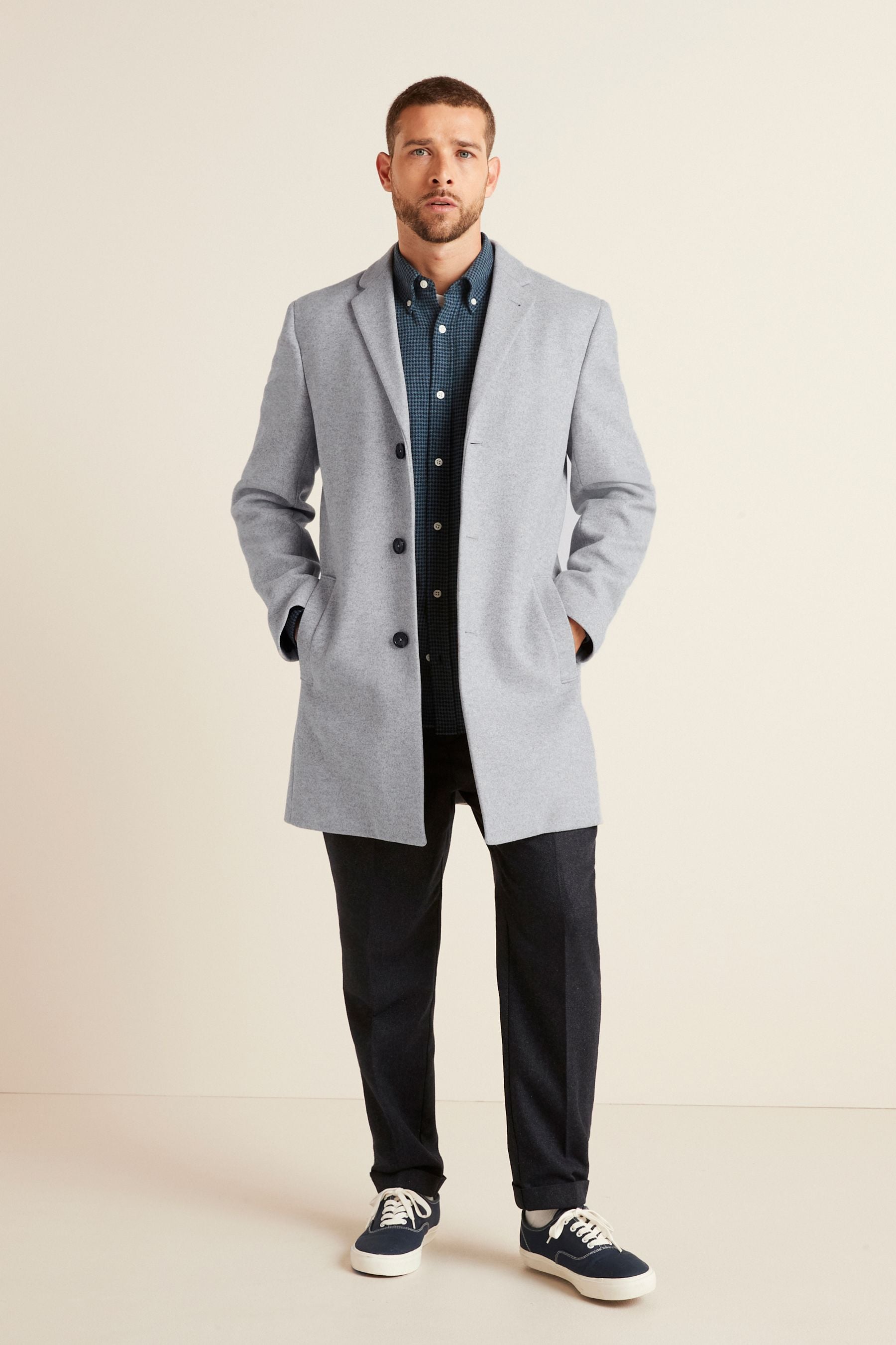 Buy Light Grey Epsom Smart Overcoat from Next Pakistan