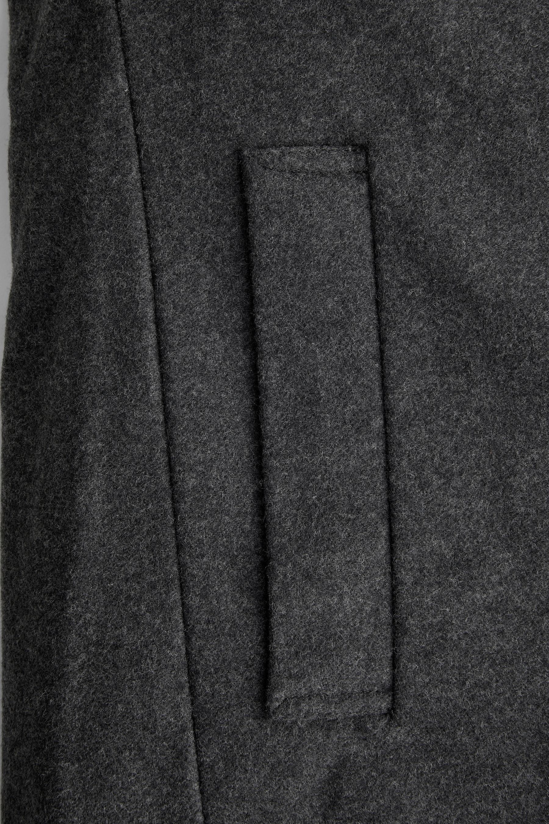 Buy Charcoal Grey Signature Italian Wool Rich Funnel Neck Coat With Removable Gilet from the Next UK online shop