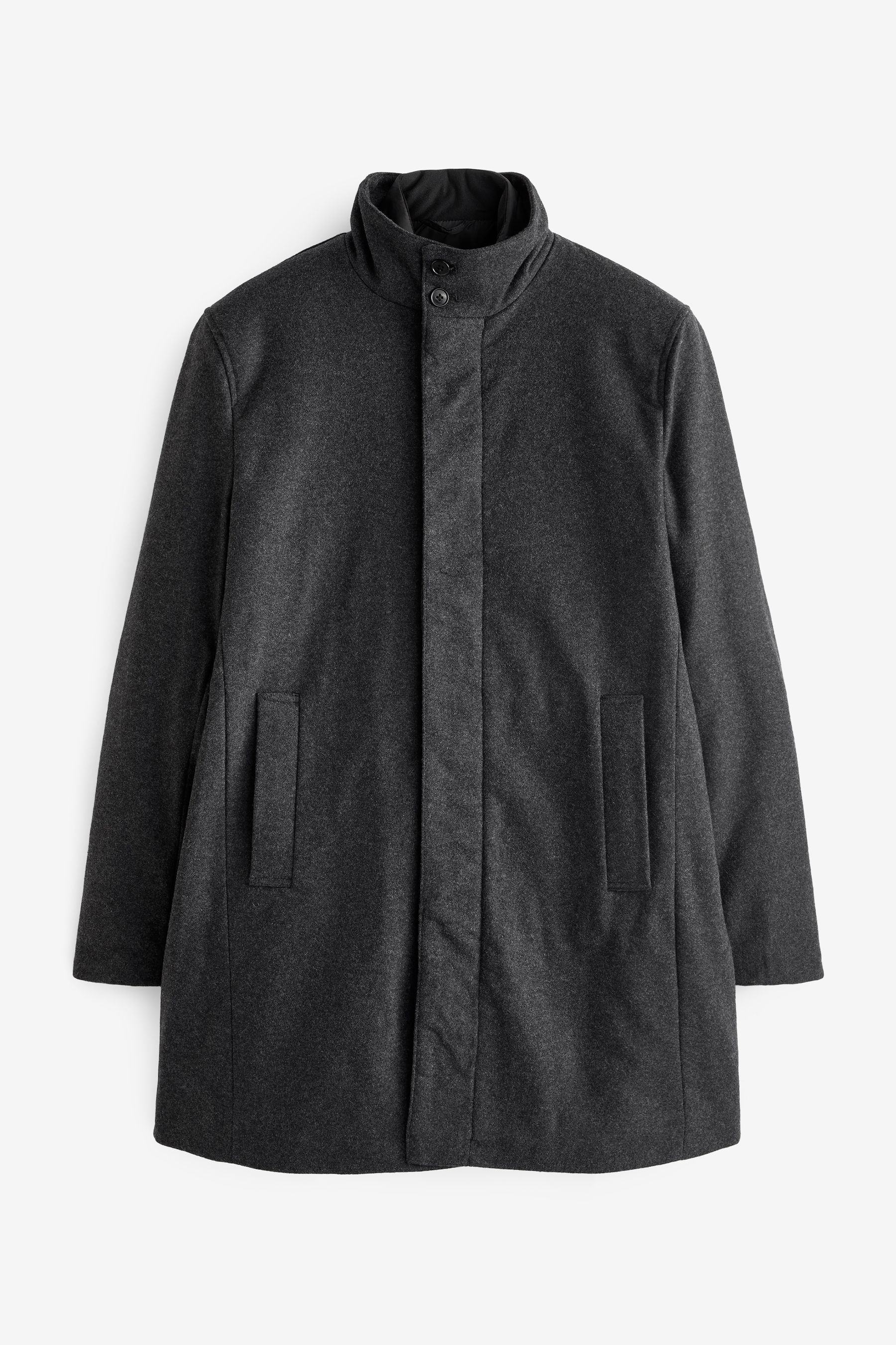 Next mens funnel neck coat deals