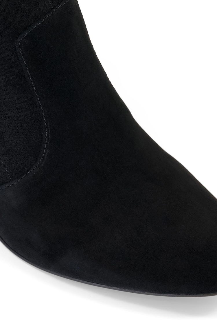 Dune London Black Wide Fit Optical Stretch Sock Boots - Image 6 of 6