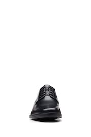 Clarks Black Leather Howard Walk Wide Fit Shoes - Image 5 of 7