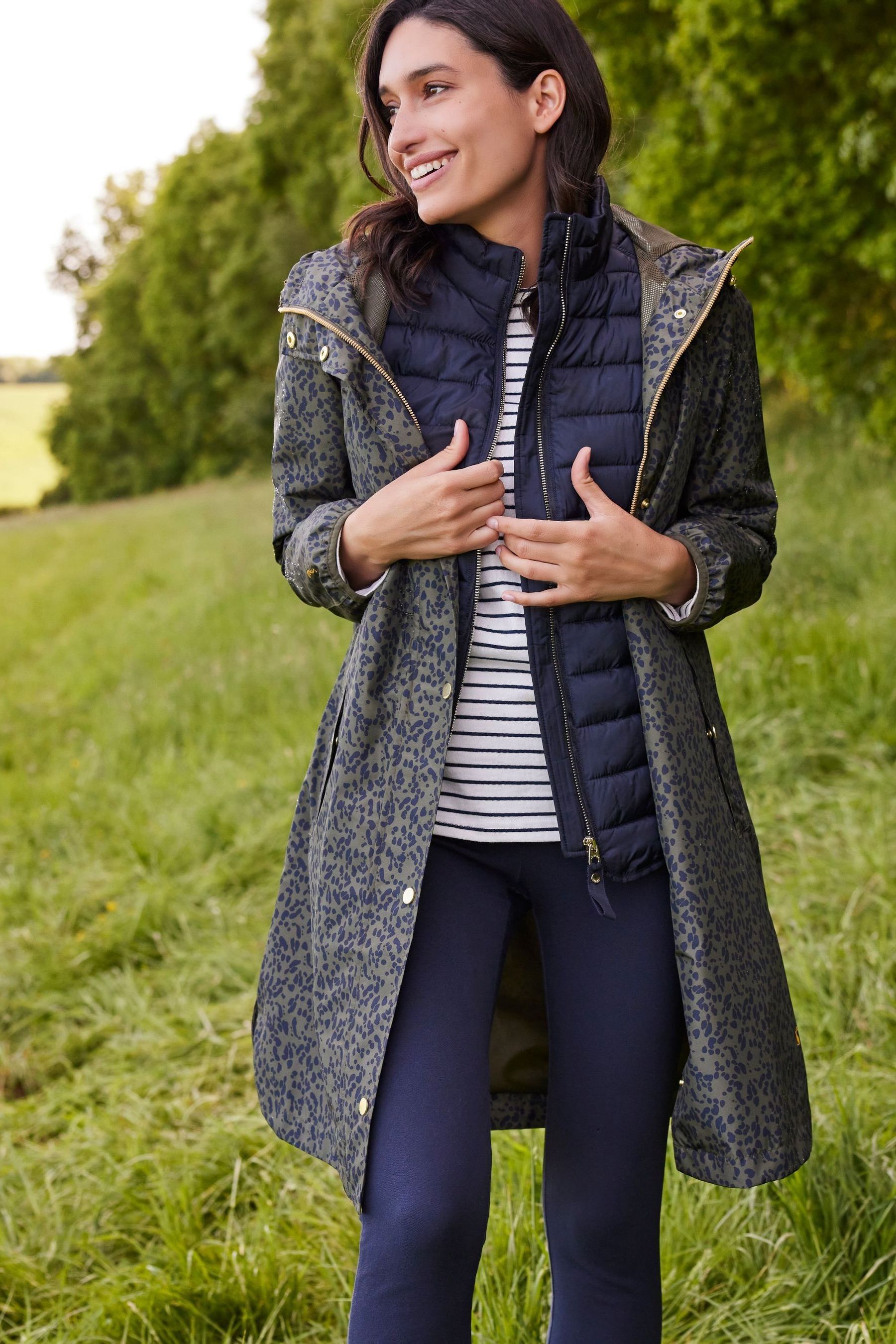 Joules westport fleece lined waterproof jacket top