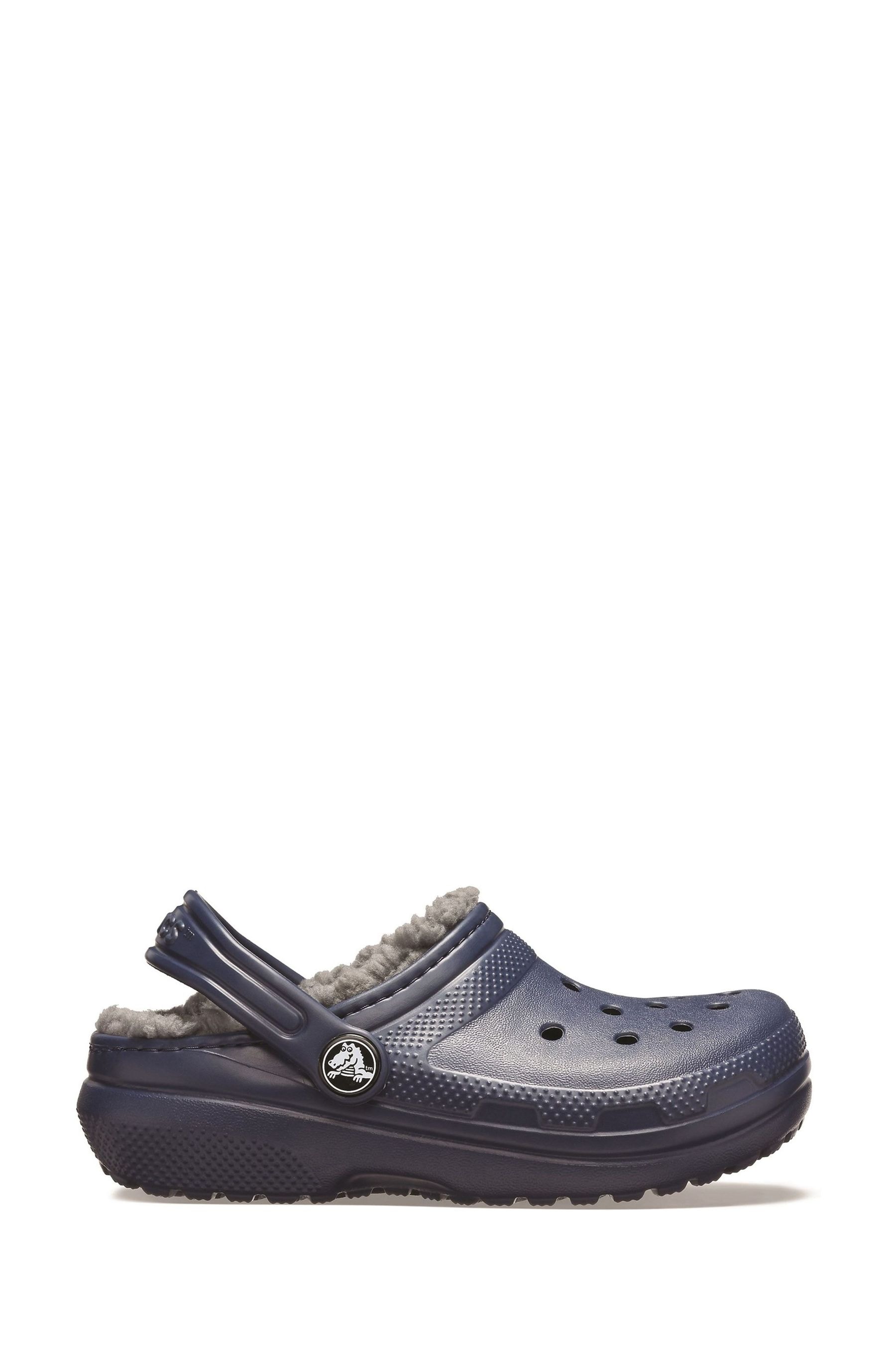 Buy Crocs Navy Fluffy Kids Lined Clogs from Next Luxembourg