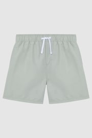 Reiss Mint Wave Junior Plain Drawstring Swim Shorts - Image 2 of 5