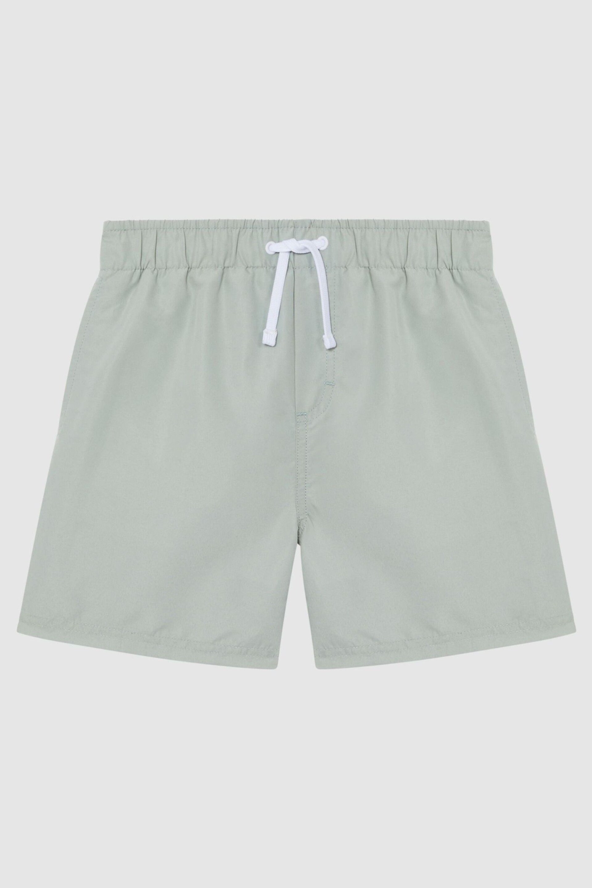 Reiss Mint Wave Junior Plain Drawstring Swim Shorts - Image 2 of 5