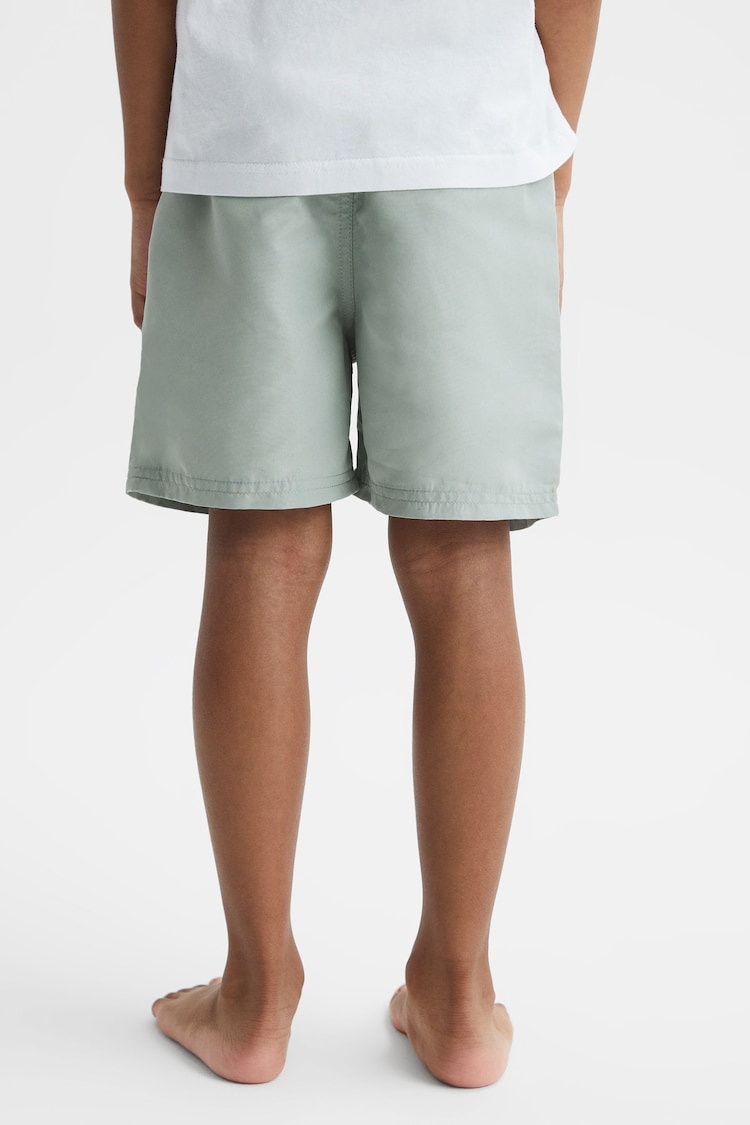 Reiss Mint Wave Junior Plain Drawstring Swim Shorts - Image 5 of 5