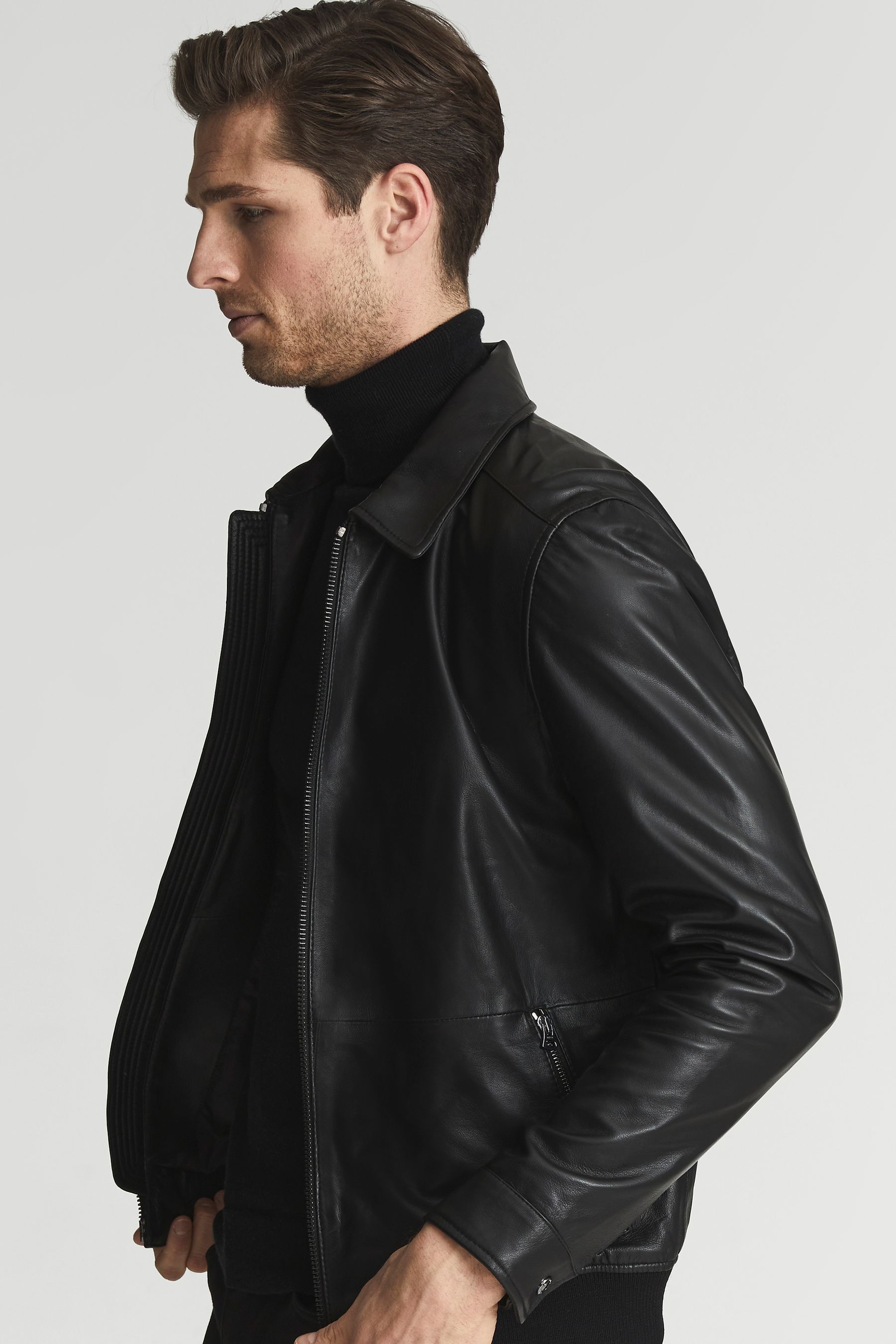 Reiss palace leather jacket top