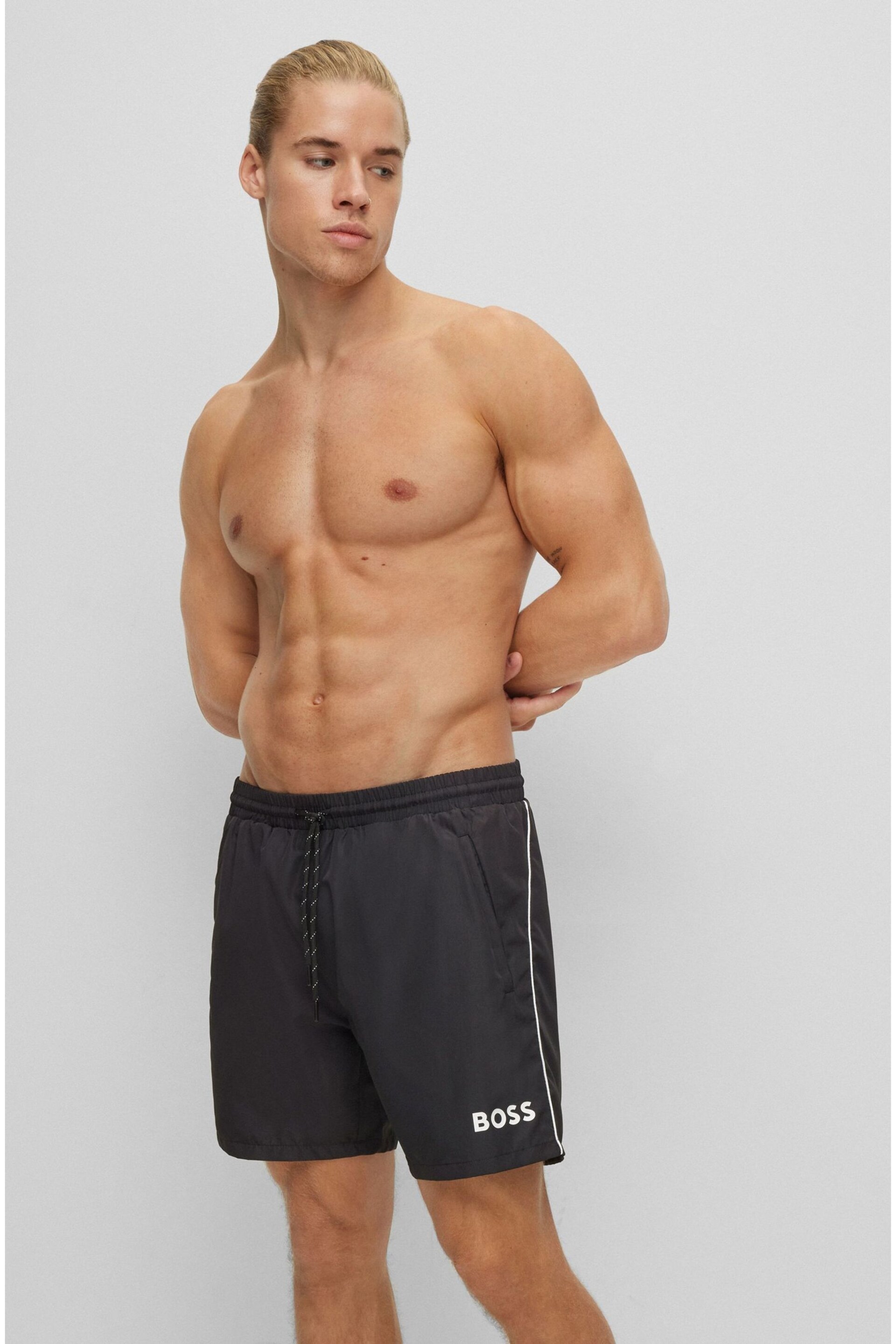 BOSS Black Starfish Swim Shorts - Image 1 of 4