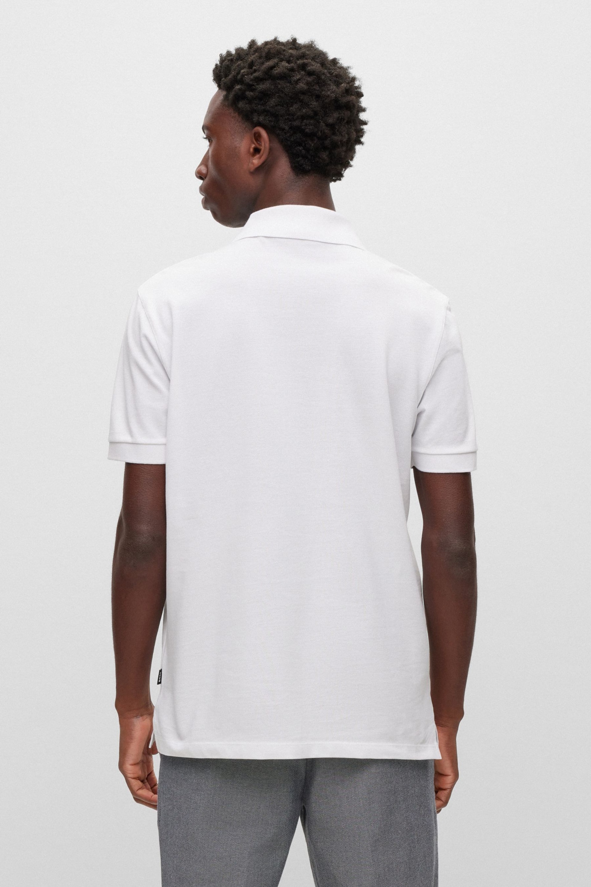 BOSS White Pallas Polo Shirt - Image 2 of 5