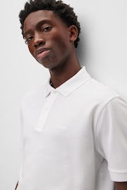 BOSS White Pallas Polo Shirt - Image 3 of 5