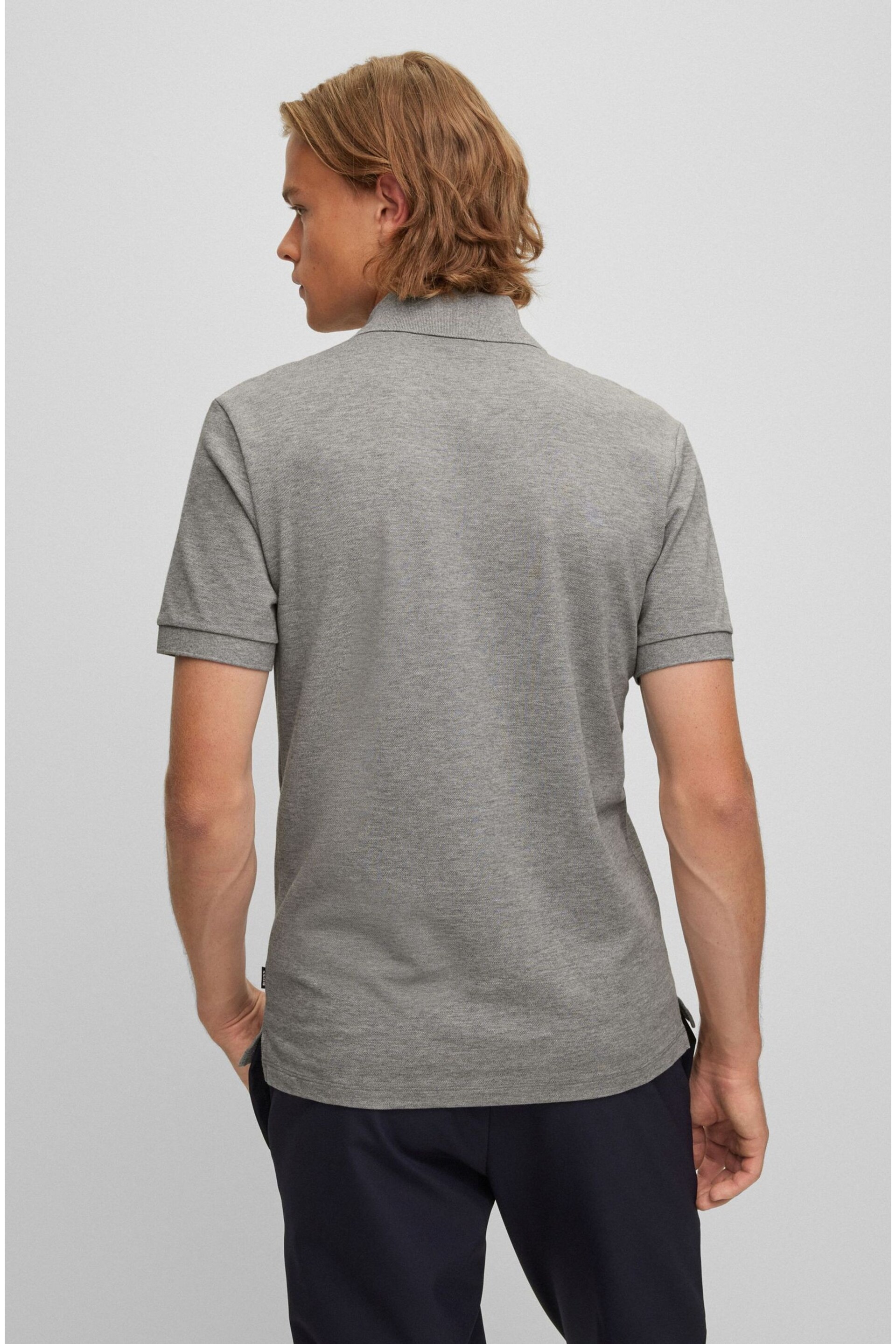 BOSS Grey Pallas Polo Shirt - Image 2 of 5