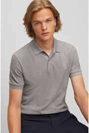 BOSS Grey Pallas Polo Shirt - Image 4 of 5