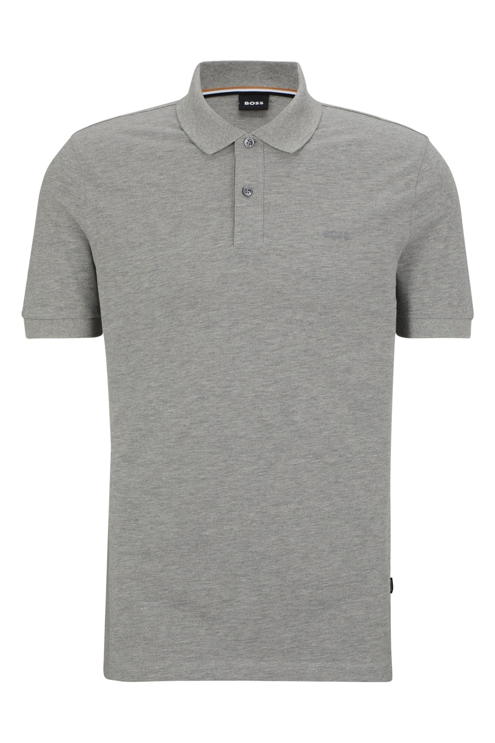 BOSS Grey Pallas Polo Shirt - Image 5 of 5