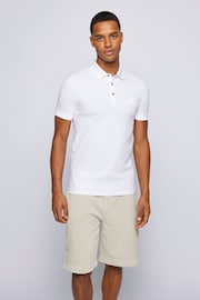 BOSS White Passenger Polo Shirt - Image 2 of 5