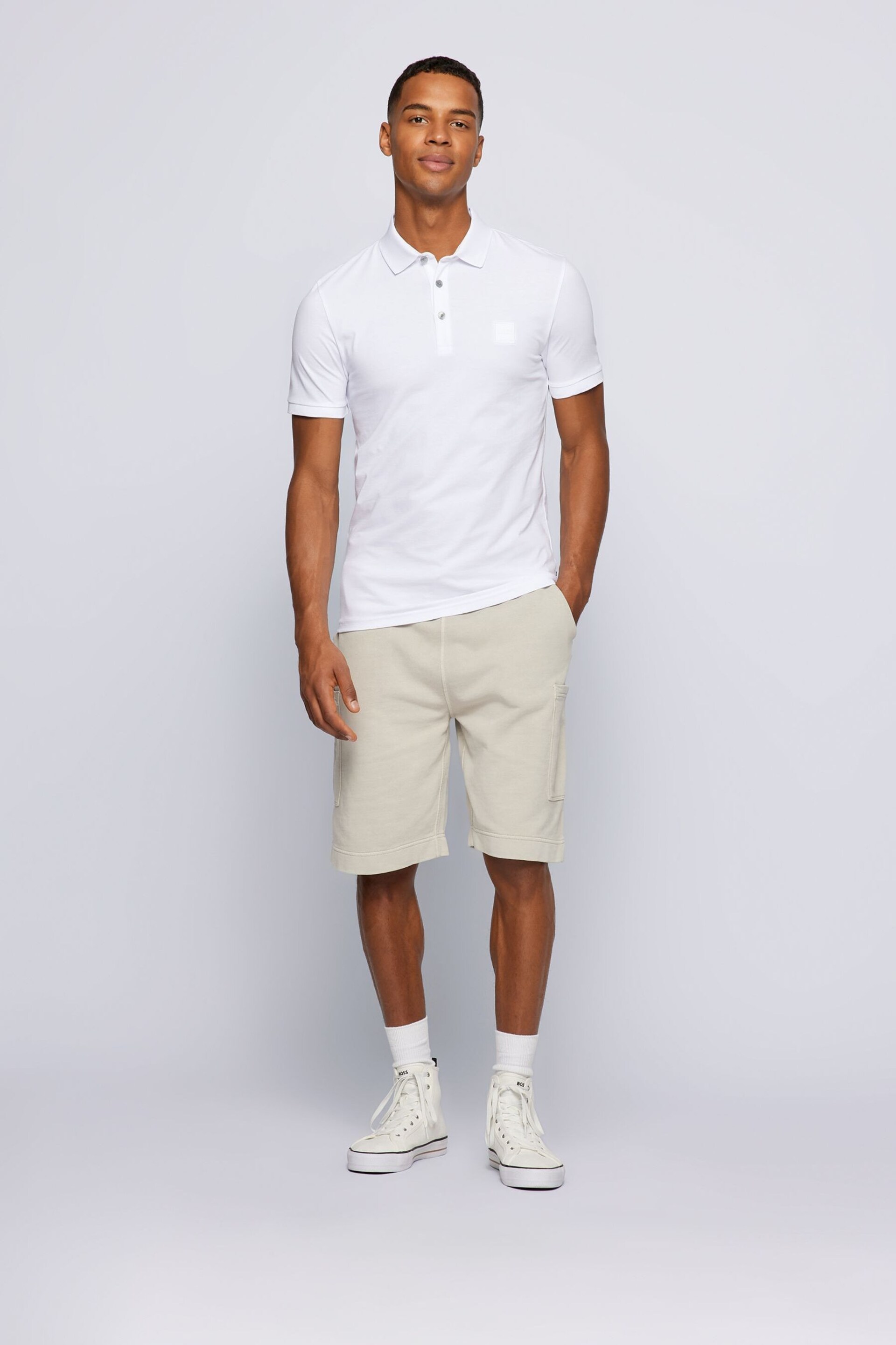 BOSS White Passenger Polo Shirt - Image 3 of 5