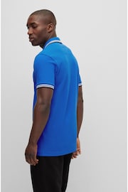 BOSS Bright Blue/Blue Tipping Paddy Polo Shirt - Image 2 of 5