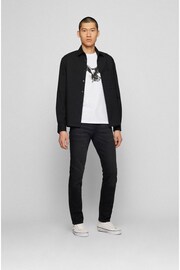 BOSS Black Wash Slim Fit Comfort Stretch Denim Jeans - Image 3 of 5