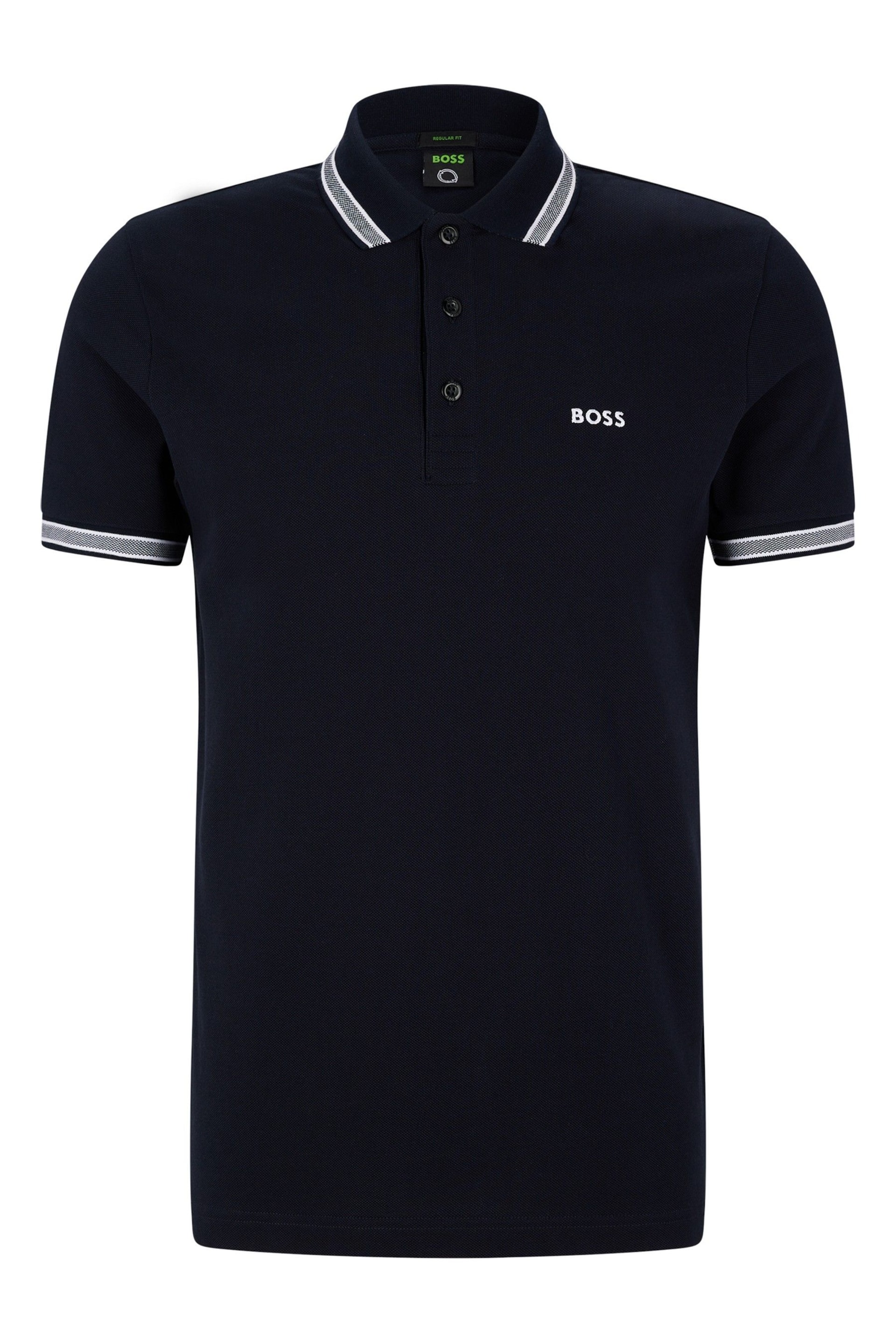 BOSS Blue Paddy Polo Shirt - Image 5 of 5