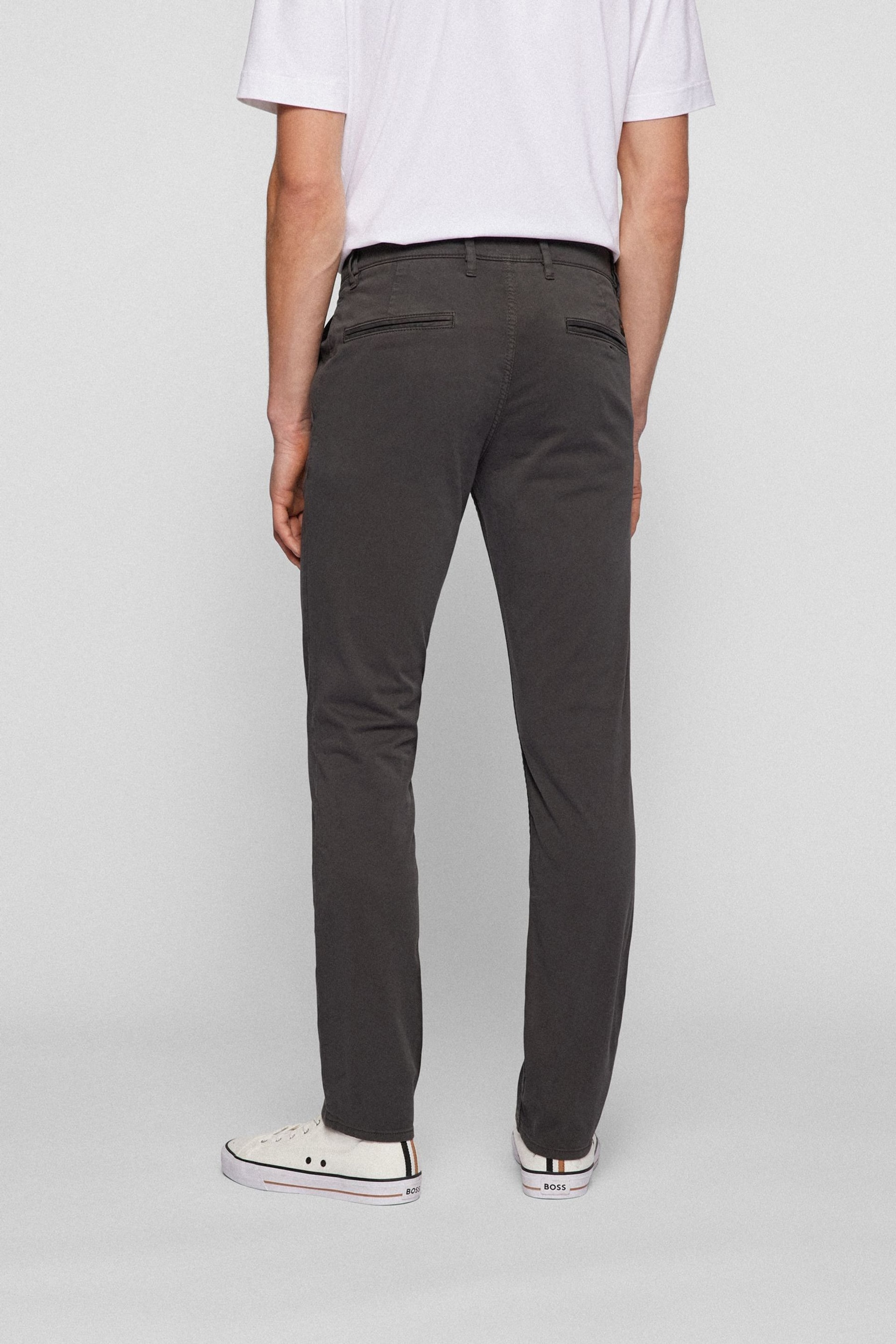 BOSS Charcoal Grey Schino Slim Fit Chinos - Image 2 of 5