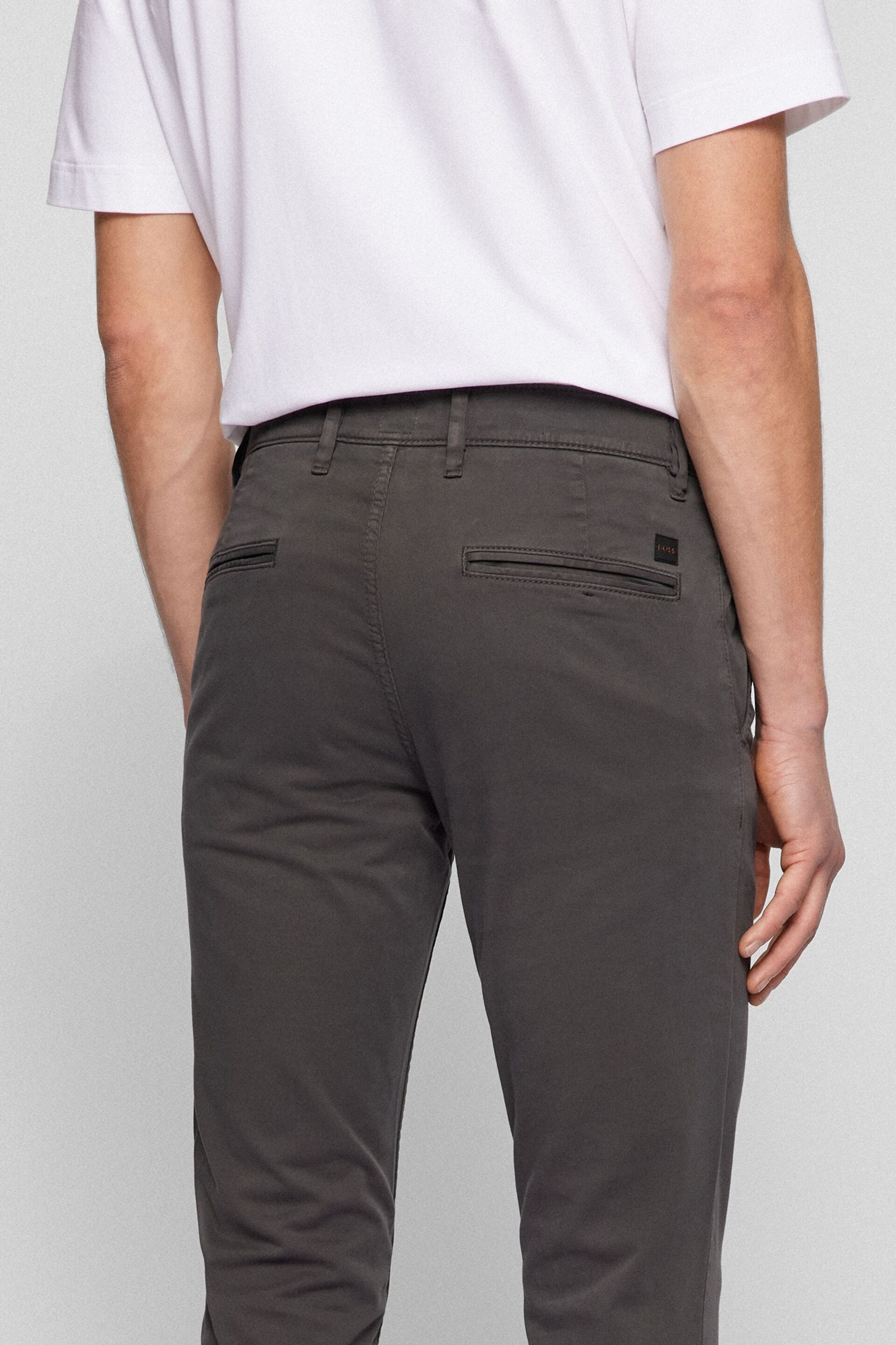 BOSS Charcoal Grey Schino Slim Fit Chinos - Image 3 of 5