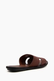 Dune London Brown Incense Saffiano Emboss Sandals - Image 4 of 5