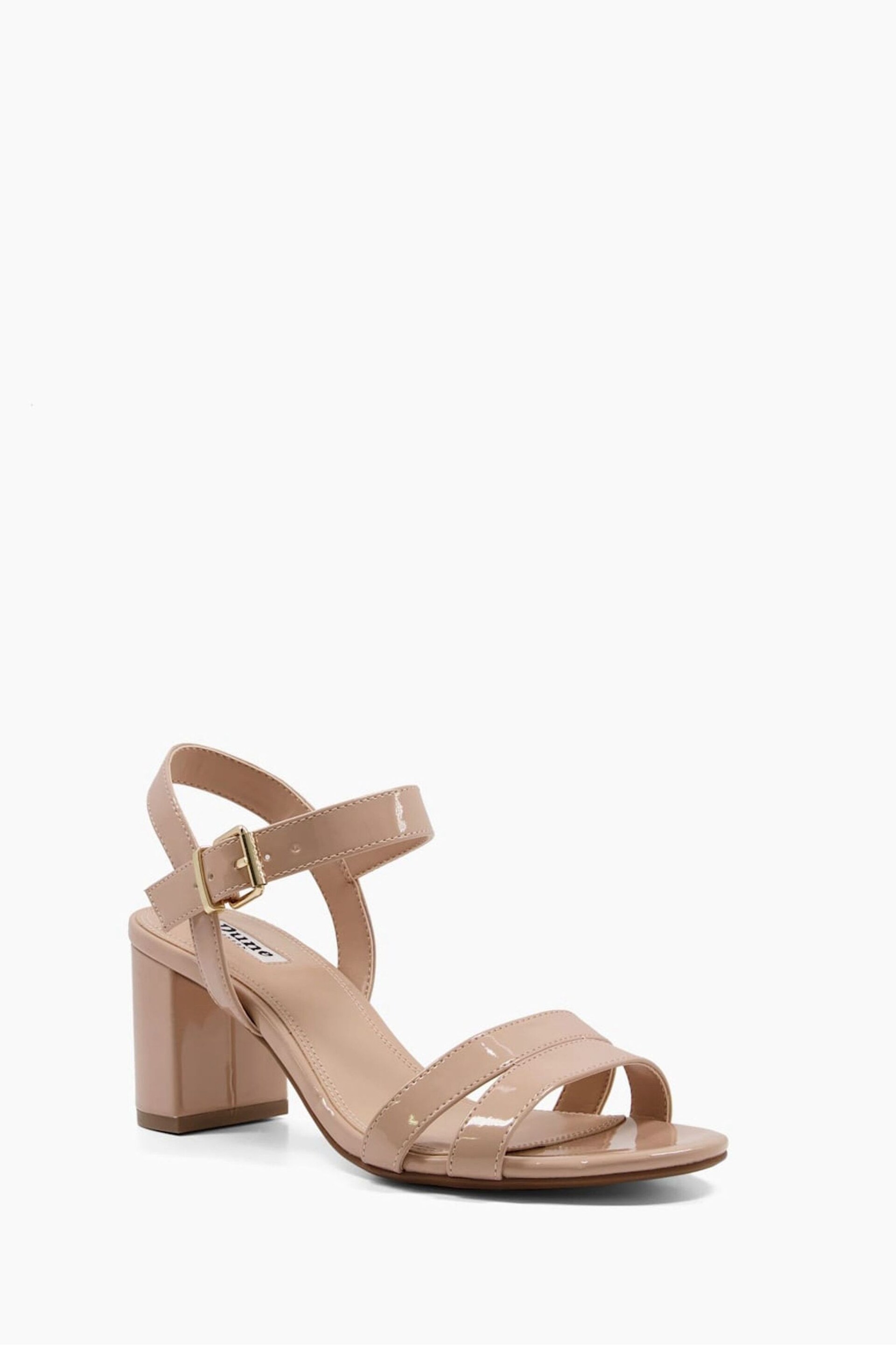 Dune London Natural Merisa 2 Part Block Heel Sandals - Image 3 of 6