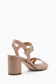 Dune London Natural Merisa 2 Part Block Heel Sandals - Image 4 of 6