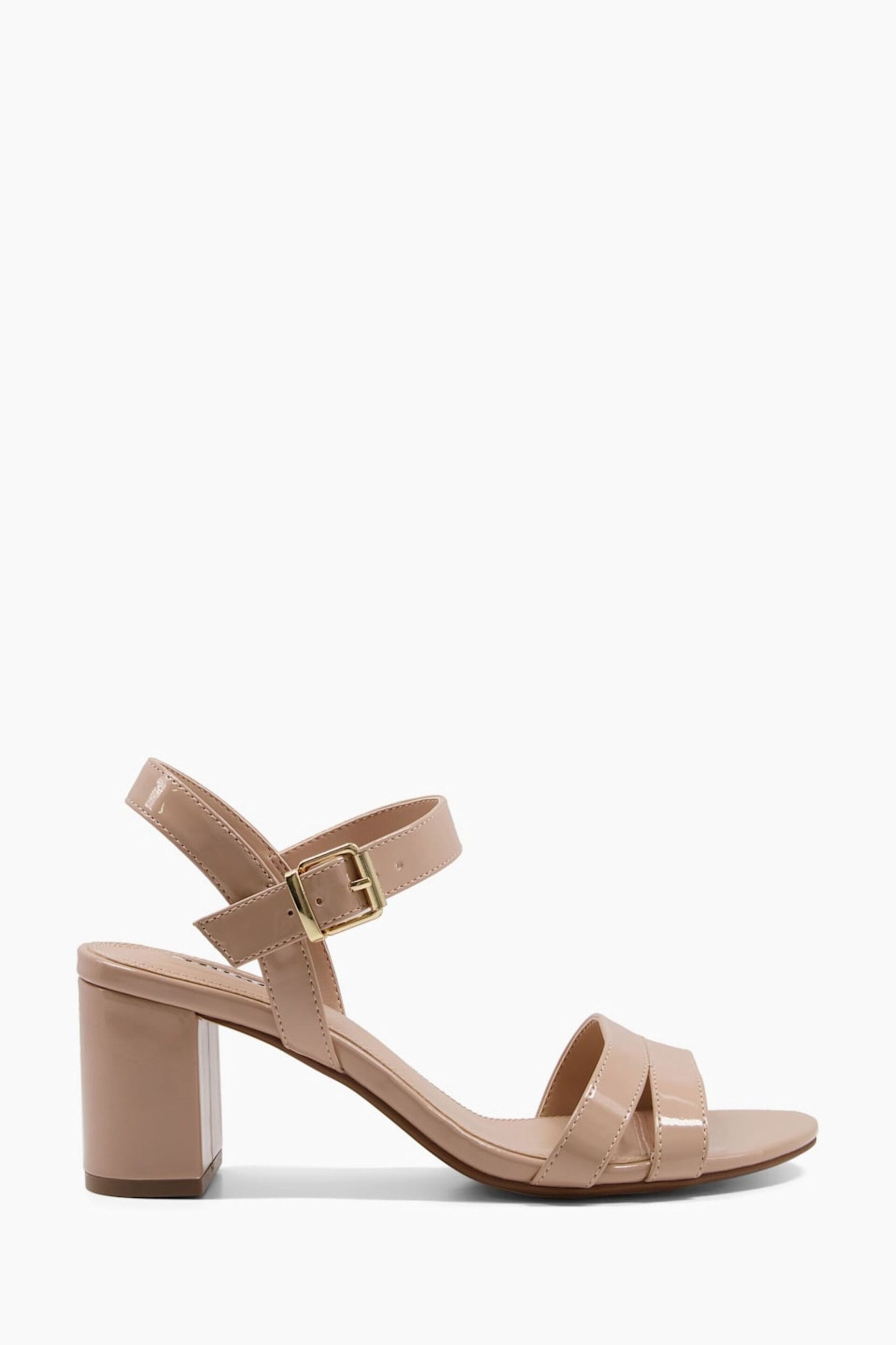 Dune London Natural Merisa 2 Part Block Heel Sandals - Image 5 of 6