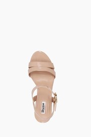 Dune London Natural Merisa 2 Part Block Heel Sandals - Image 6 of 6