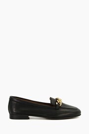 Dune London Black Chain Trim Smith Loafers - Image 1 of 5
