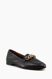 Dune London Black Chain Trim Smith Loafers - Image 2 of 5