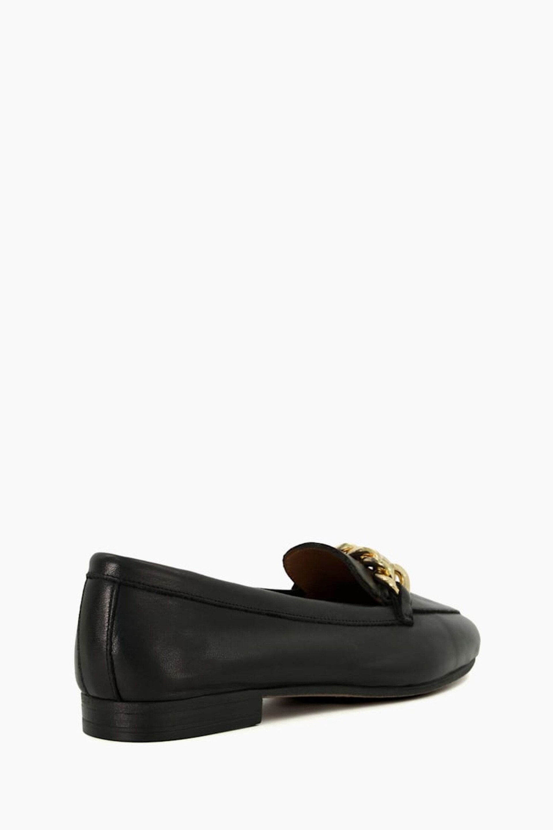 Dune London Black Chain Trim Smith Loafers - Image 3 of 5