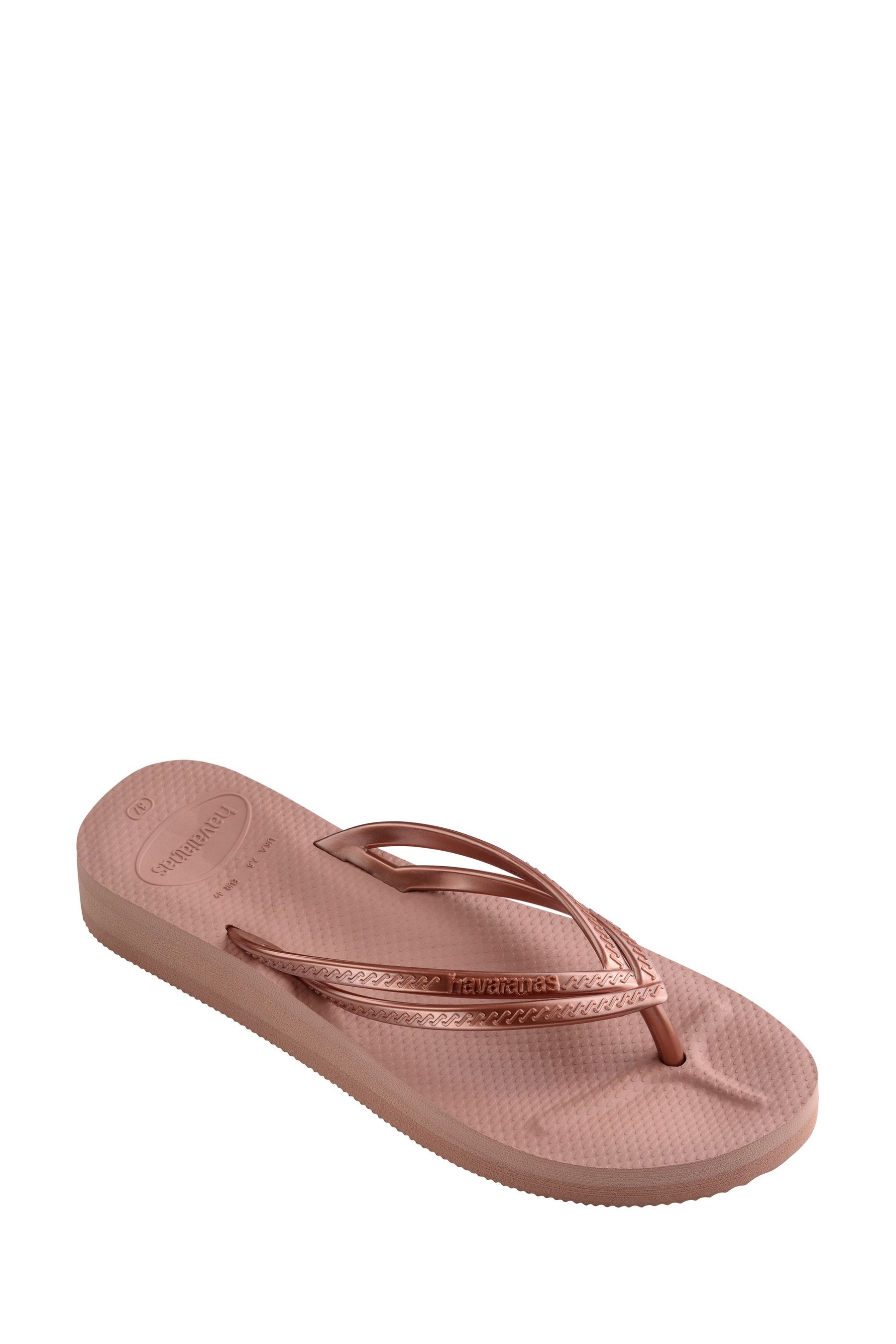 Havaianas wedge rose gold store