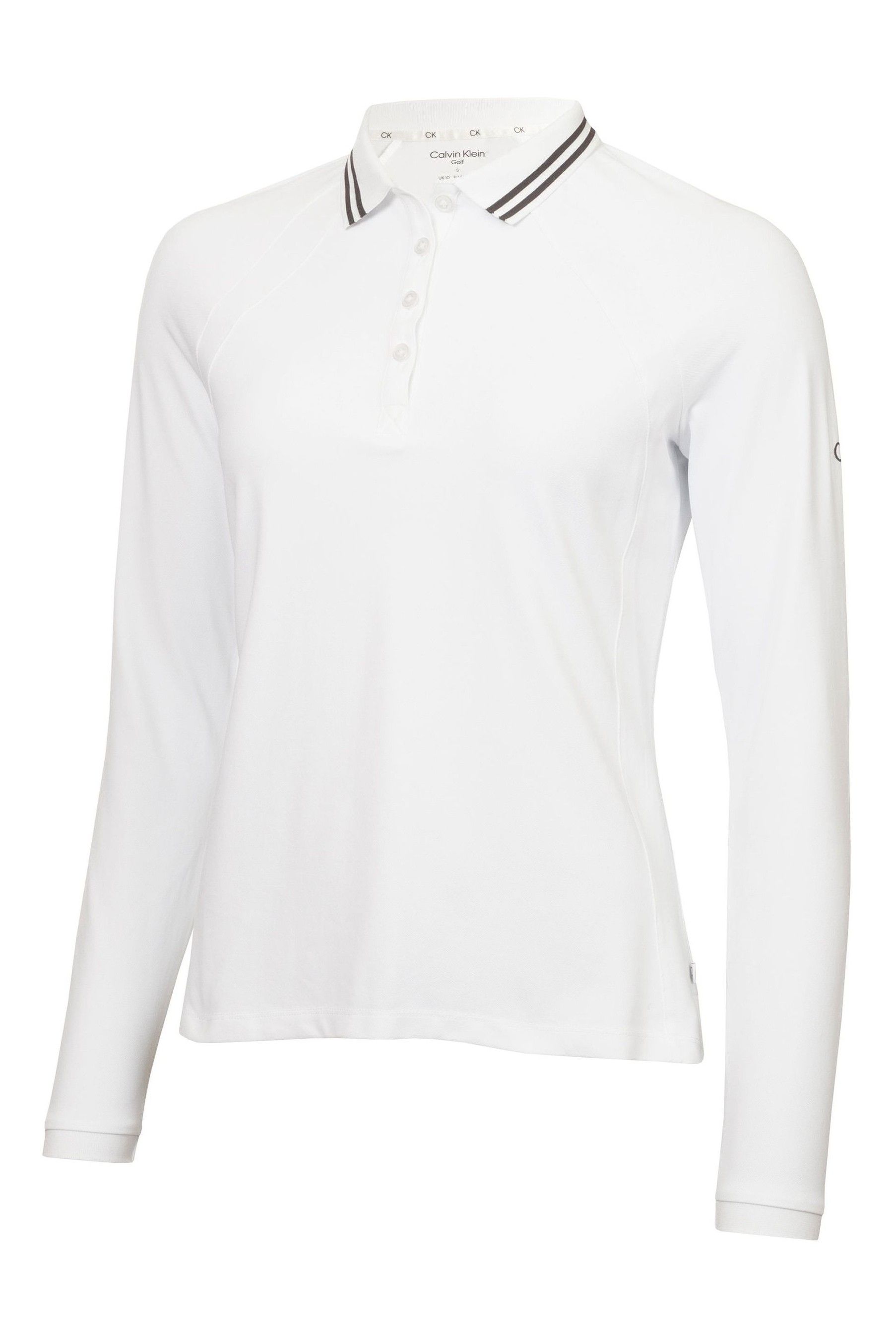 Buy Calvin Klein Golf Blair Long Sleeve White Polo Shirt from Next Luxembourg
