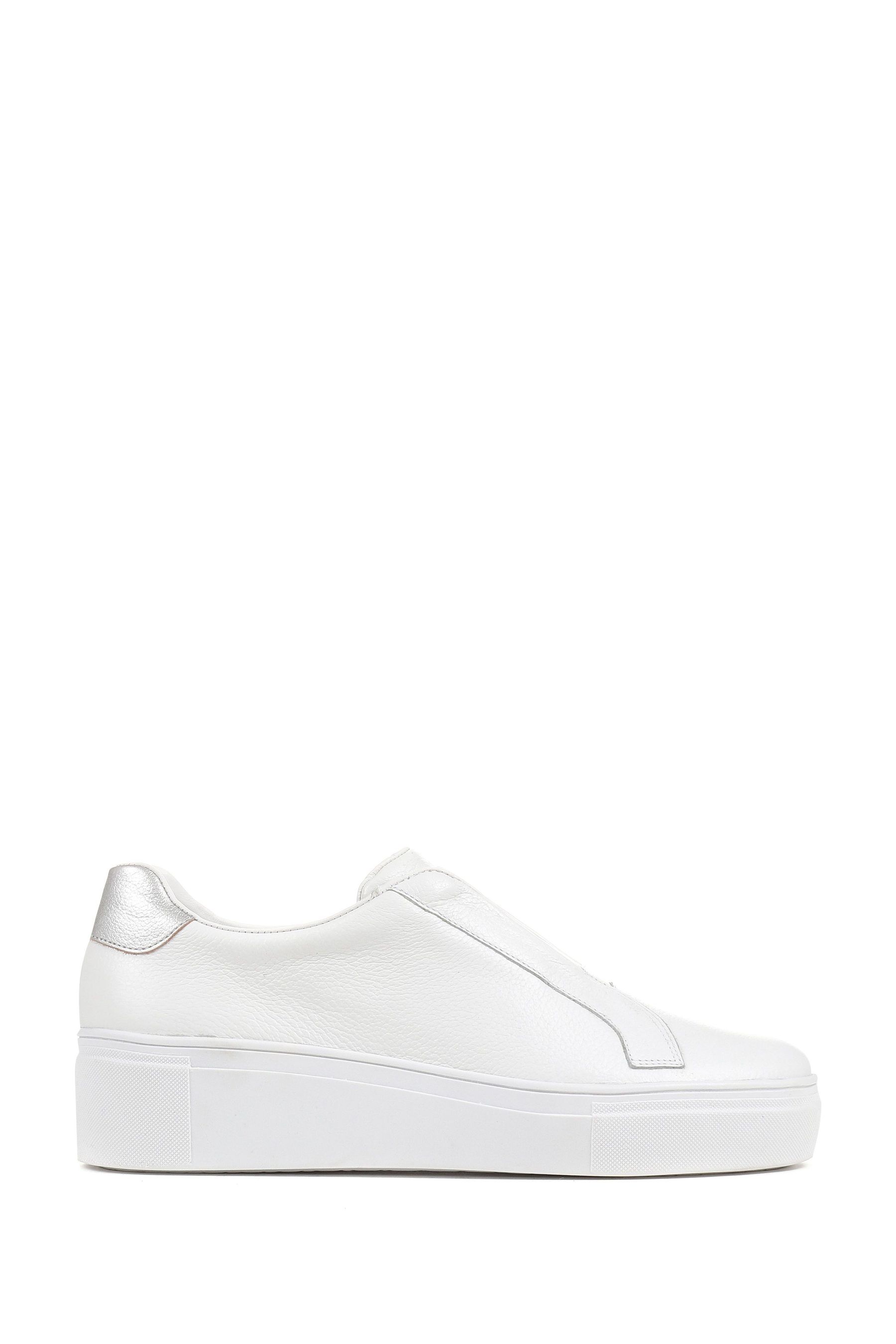 Laceless white trainers outlet